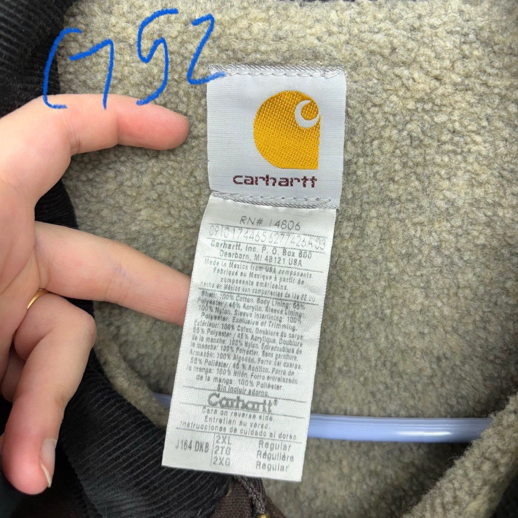 Carhartt VINTAGE Carhartt Jacket Mens 2XL Canvas Cotton Bomber Jacket Brown Lined Pockets 90s Style Size US XXL / EU 58 / 5 - 6 Thumbnail