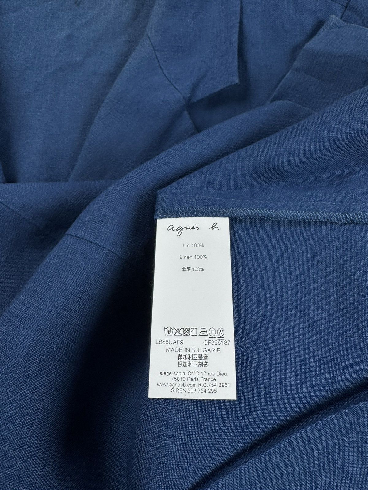 agnes b. Vintage 90S Agnes B Paris LINEN Cropped Blazer Coat Jacket Size M / US 6-8 / IT 42-44 - 11 Thumbnail