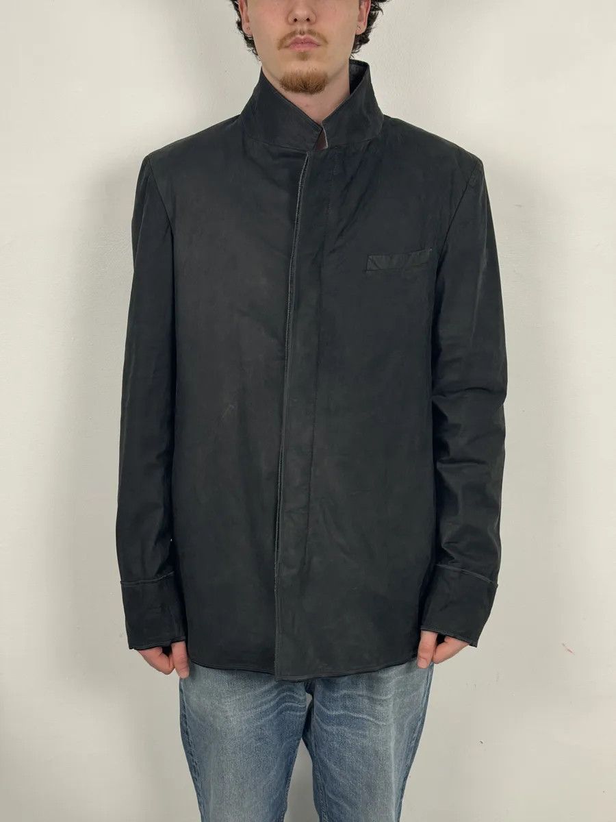 Dior 2010s Dior Black Calf Leather & Cashmere Premium Jacket by Kris Van Assche Size US L / EU 52-54 / 3 - 4 Thumbnail