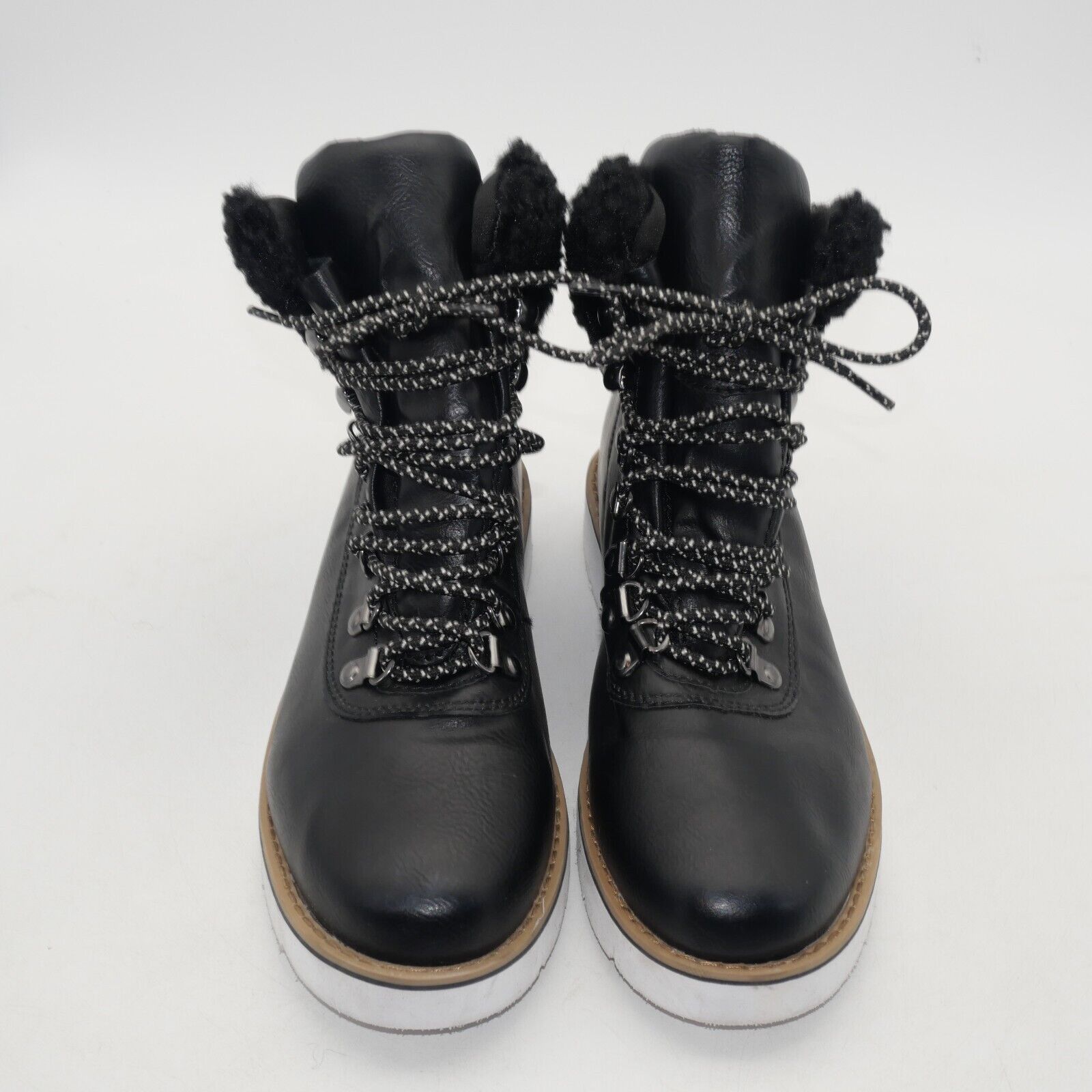 Esprit NEW Espirit Wisdom Hiker Lace Up Ankle Boots with Faux Fur Size US 7.5 / IT 37.5 - 5 Thumbnail
