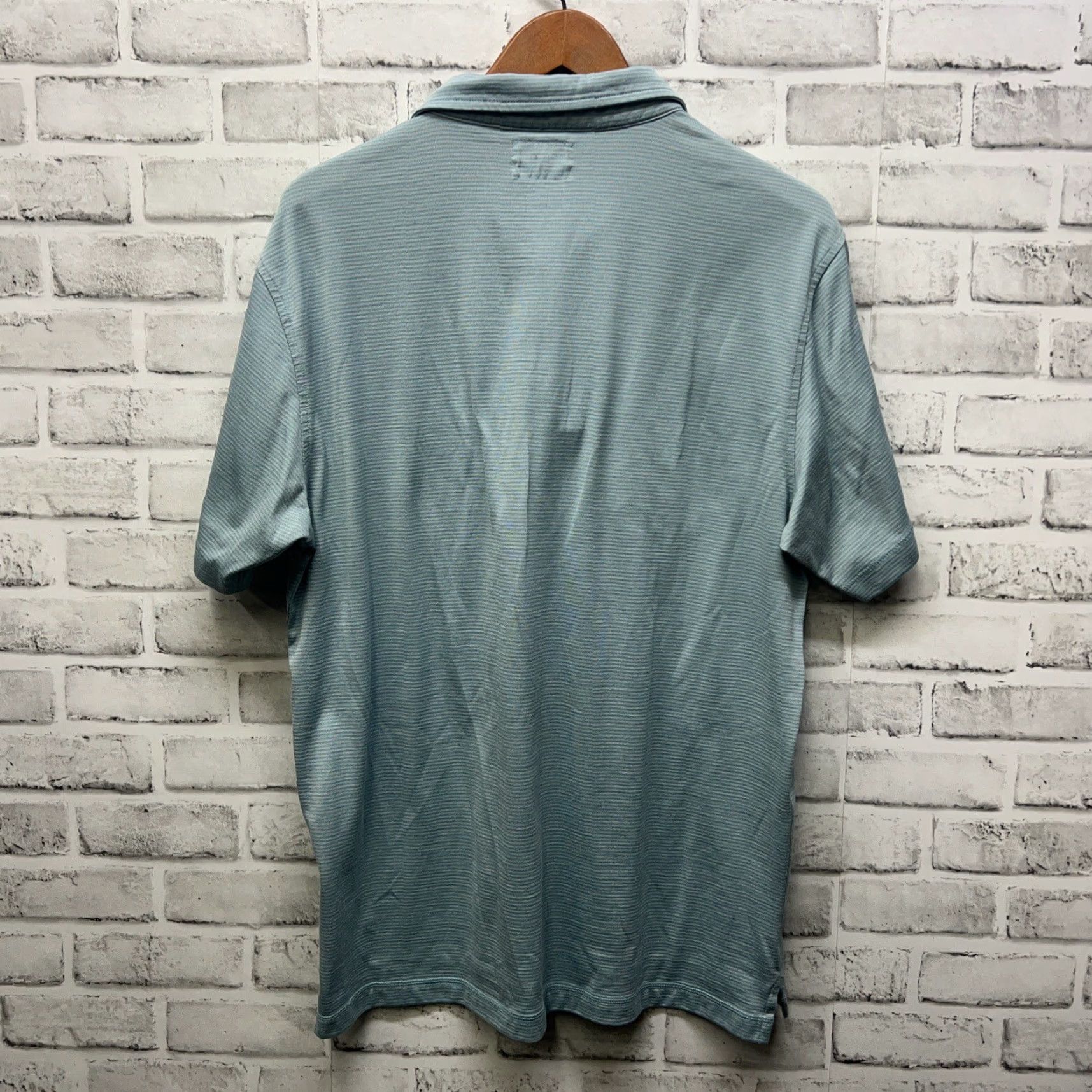 Vintage Linksoul Blue Striped Polo Shirt Mens Size L Size US L / EU 52-54 / 3 - 4 Thumbnail