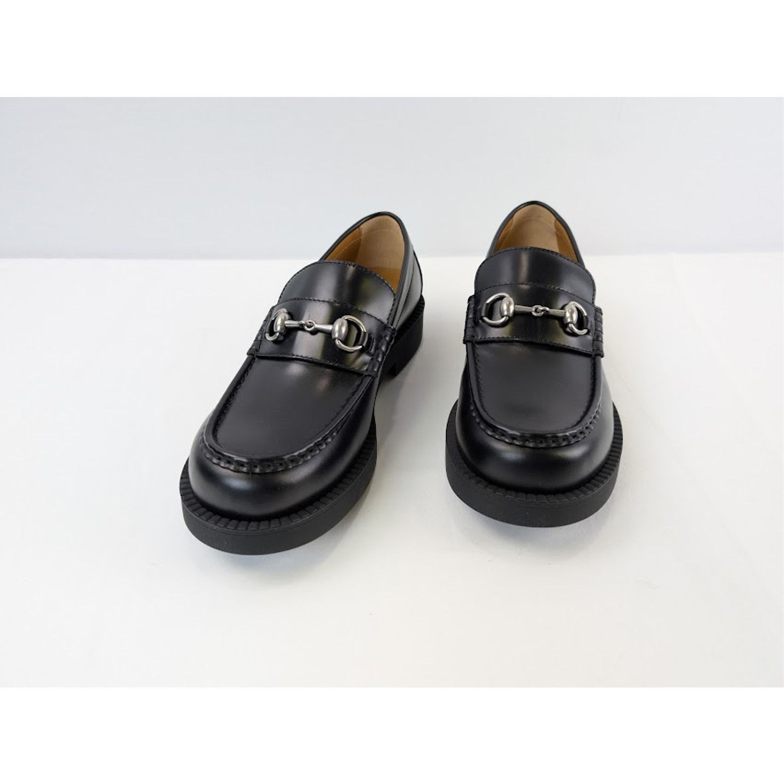 Gucci o1rshd1 Leather Taemin Moccasin Horsebit Loafer Boots Nero Size US 11 / EU 44 - 8 Thumbnail