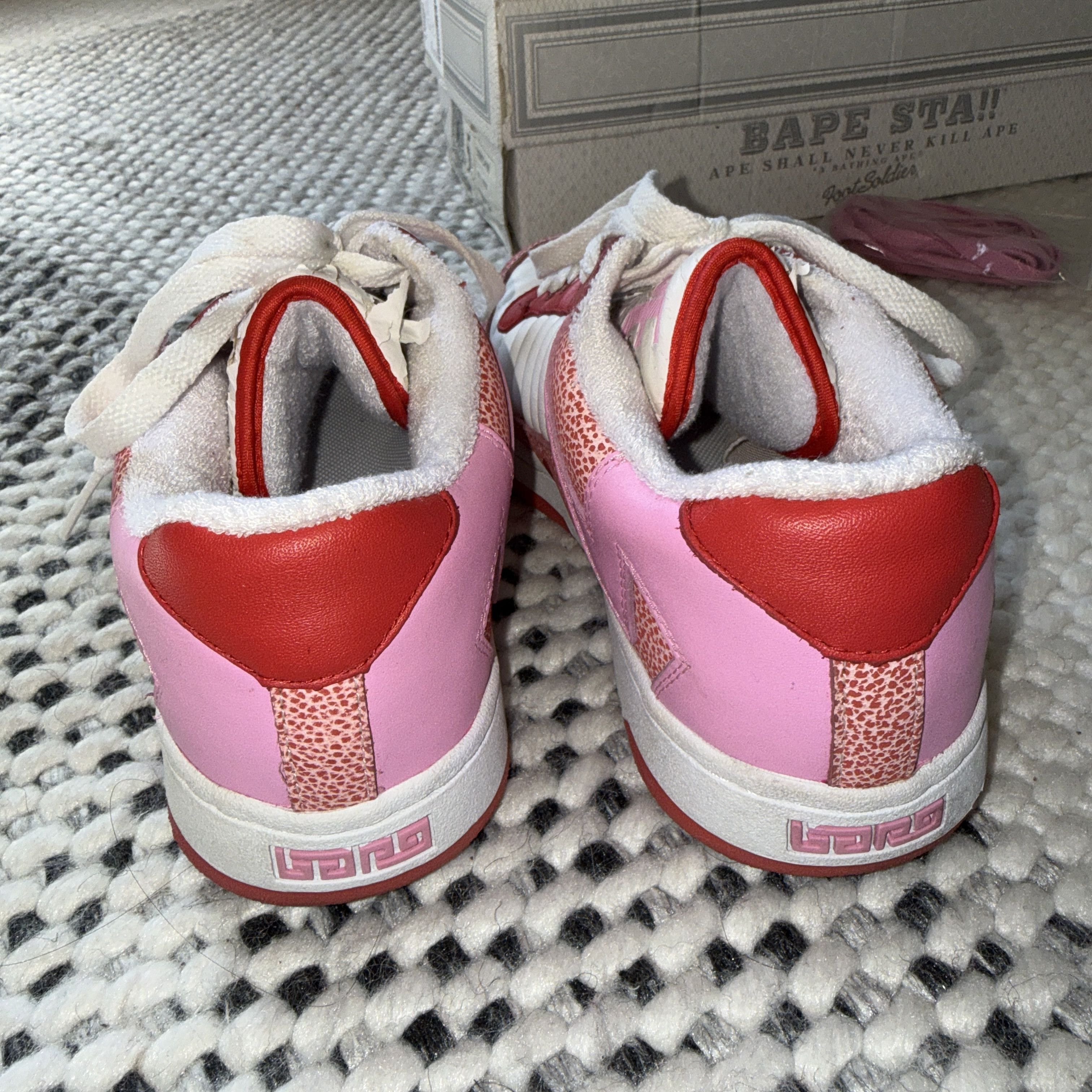 Bape Bape Sta 88 Red Pink Sneakers Size US 7 / IT 37 - 3 Thumbnail
