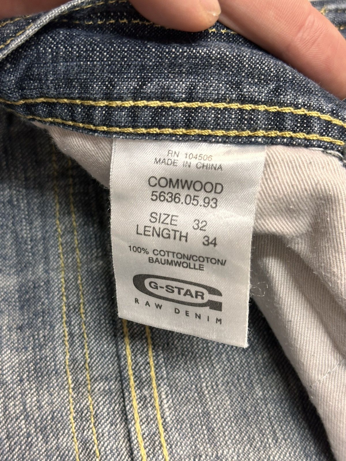 GOA G-Star Raw Blue Distressed Denim Pants Size 34 Size US 34 / EU 50 - 10 Thumbnail