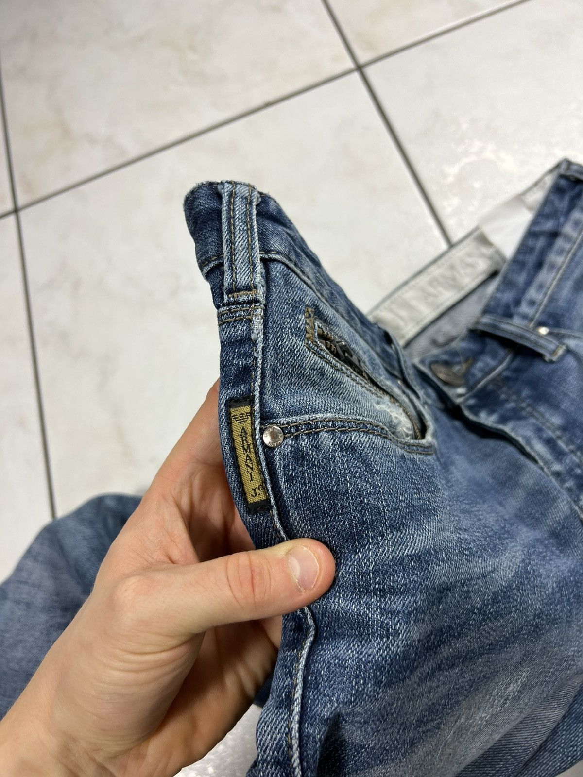 Giorgio Armani Vintage Giorgio Armani jeans distressed denim washed pants Size US 32 / EU 48 - 23 Thumbnail