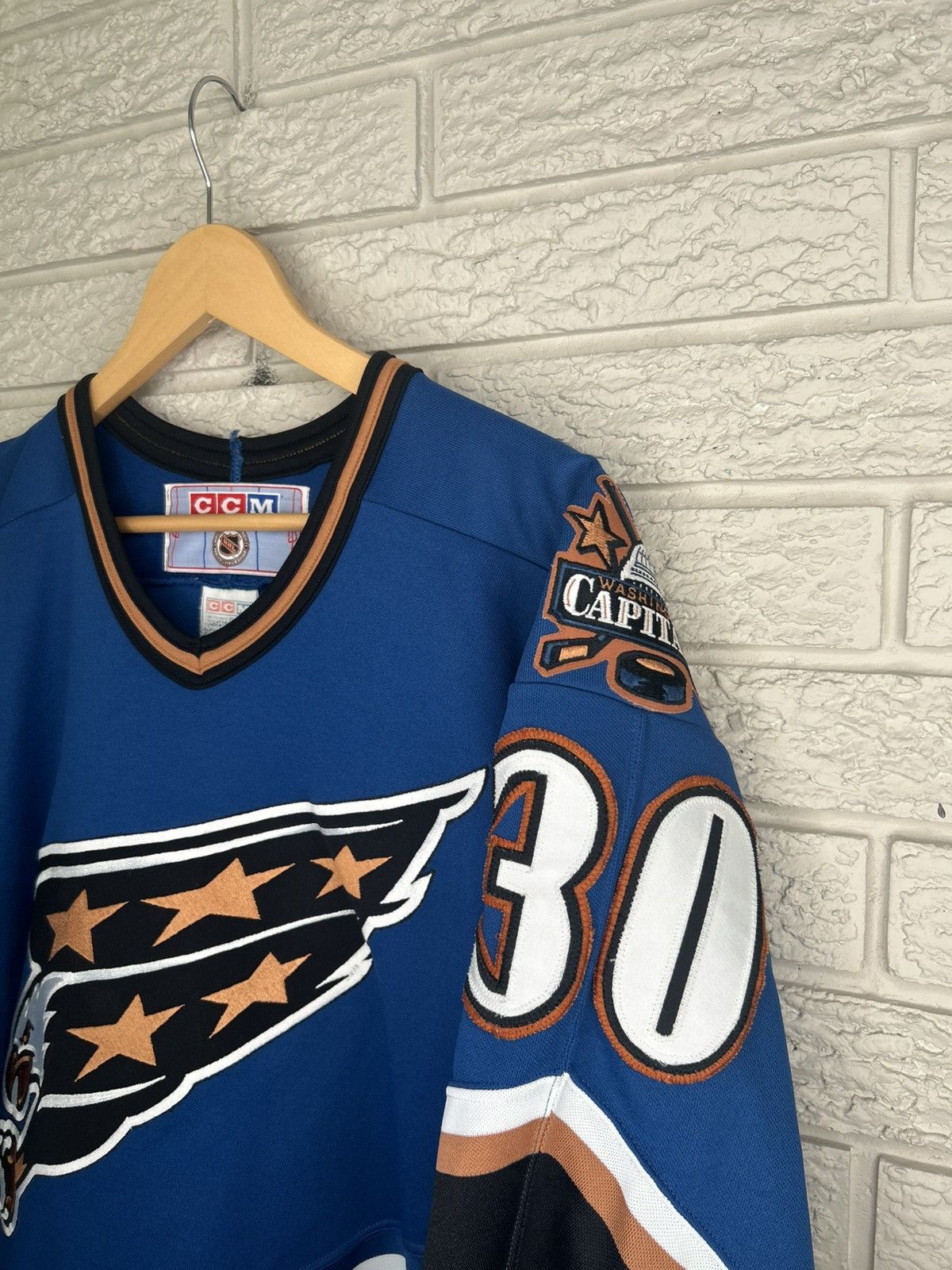 Ccm Vintage CCM Washington Capitals Jim Carey Jersey Size US XL / EU 56 / 4 - 5 Thumbnail