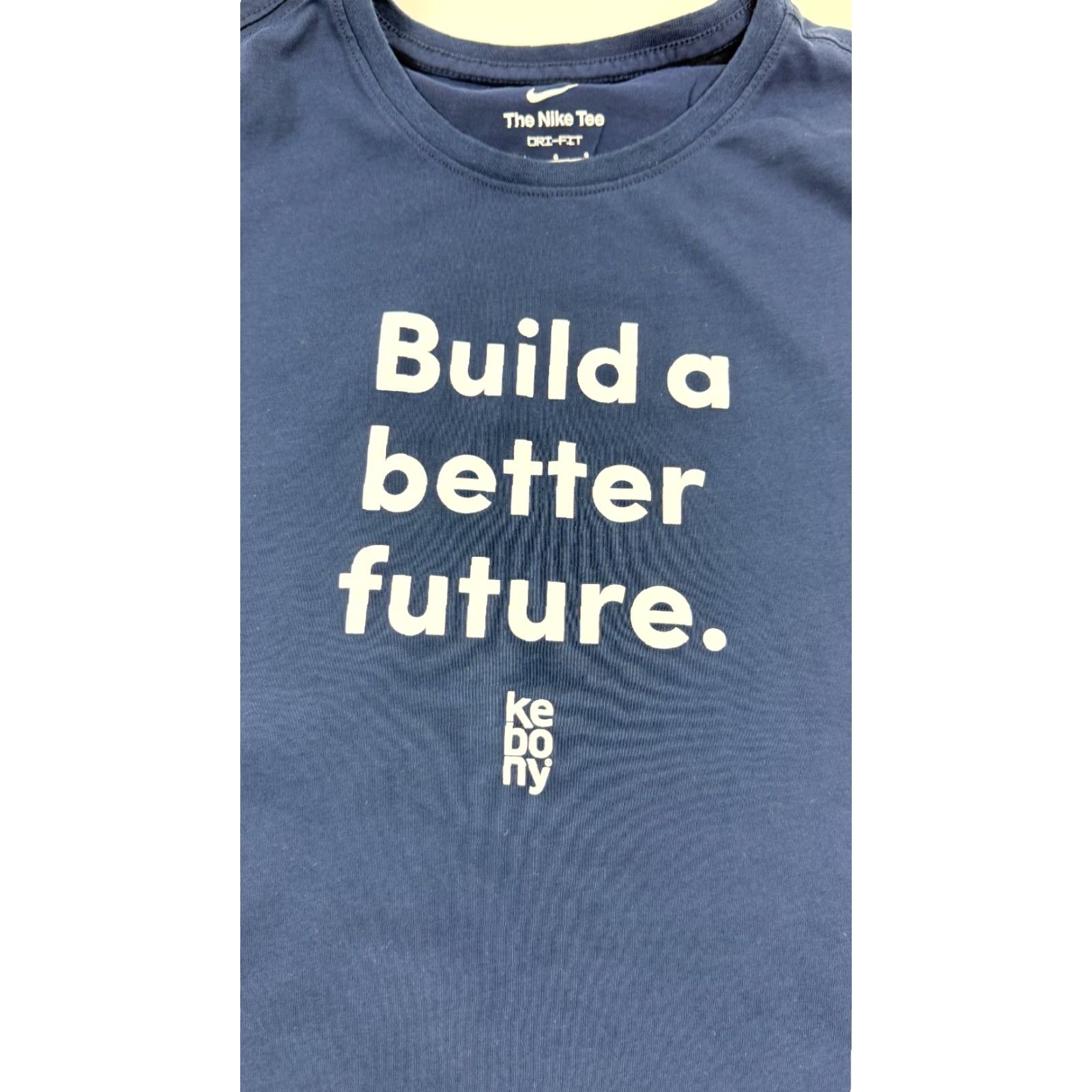 Nike Nike Dri-Fit T-Shirt Men Large Blue Build A Better Future Graphic Short Sleeve Outdoor Size US L / EU 52-54 / 3 - 3 Thumbnail
