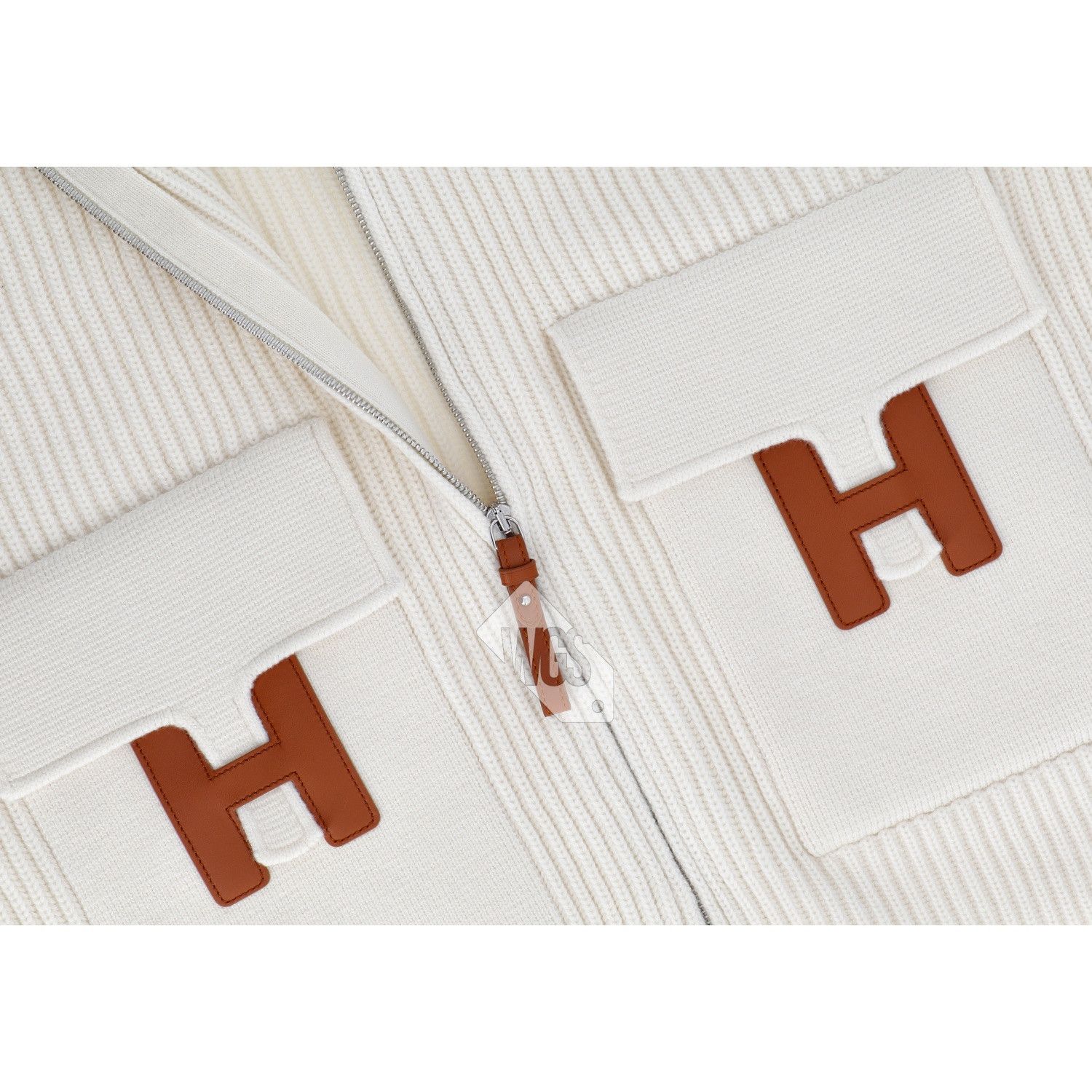Hermes Hermes H Wool knit jacket Blanc Naturel Size 36 Size XS / US 0-2 / IT 36-38 - 8 Thumbnail