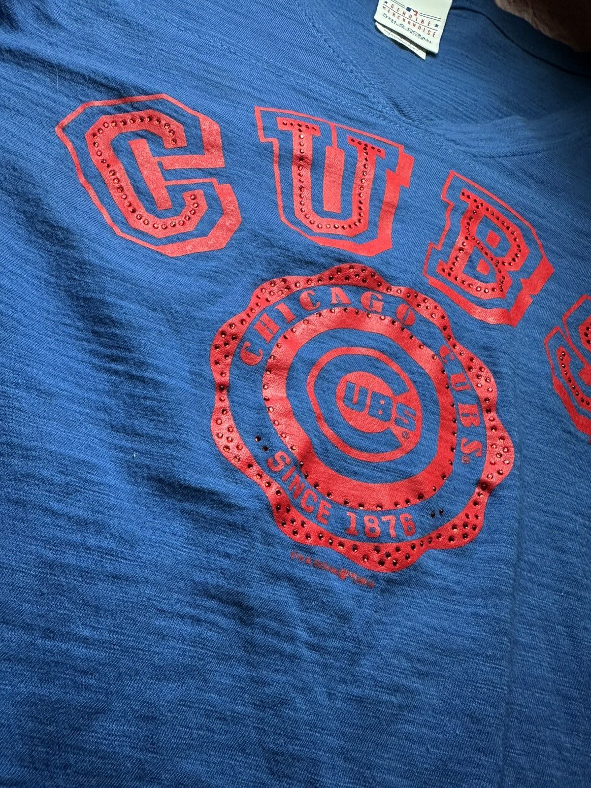 MLB Cubs Major Baseball League Blue Womens Long Sleeve shirt Size M / US 6-8 / IT 42-44 - 3 Thumbnail