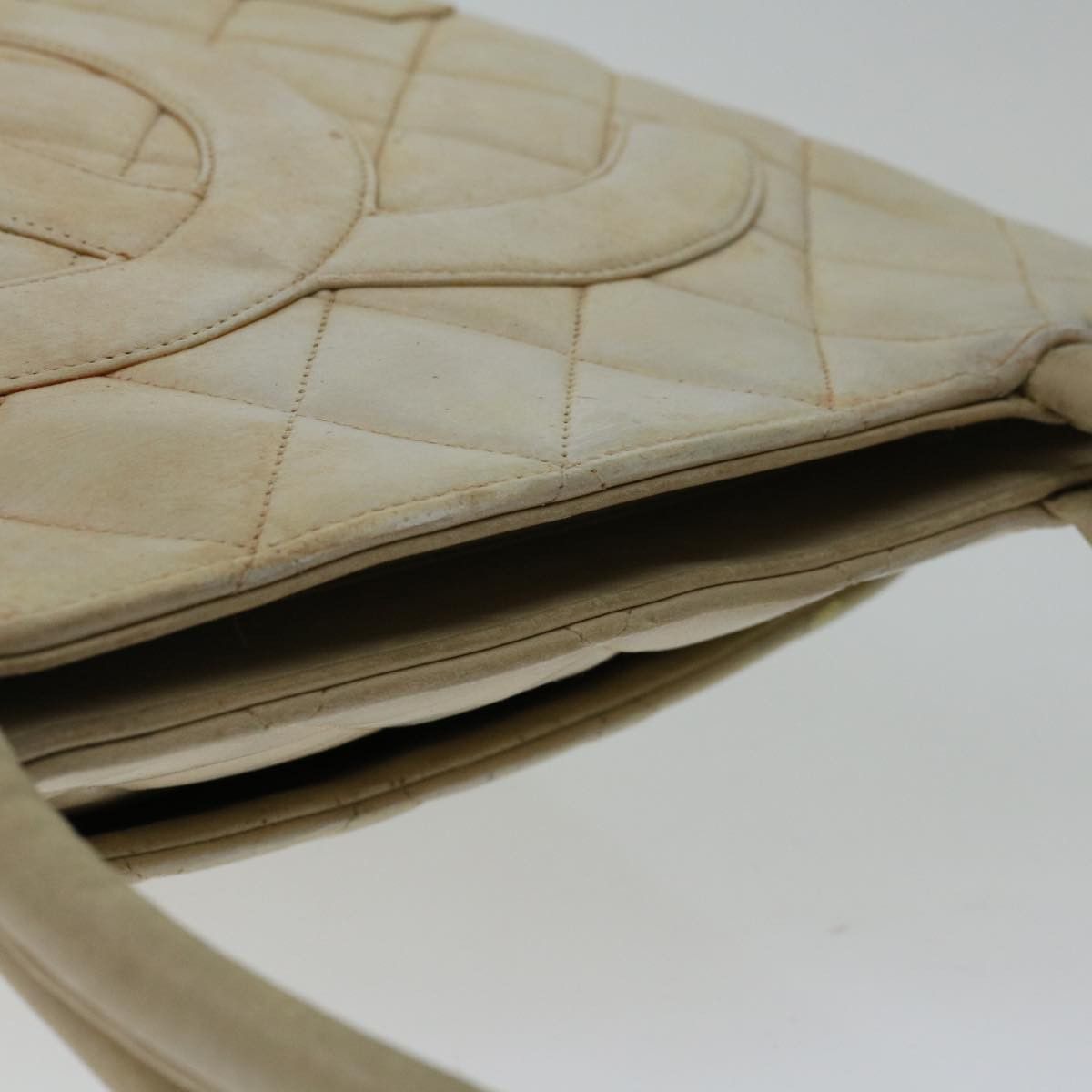 Chanel CHANEL Tote Bag Lamb Skin Beige CC Size ONE SIZE - 6 Thumbnail