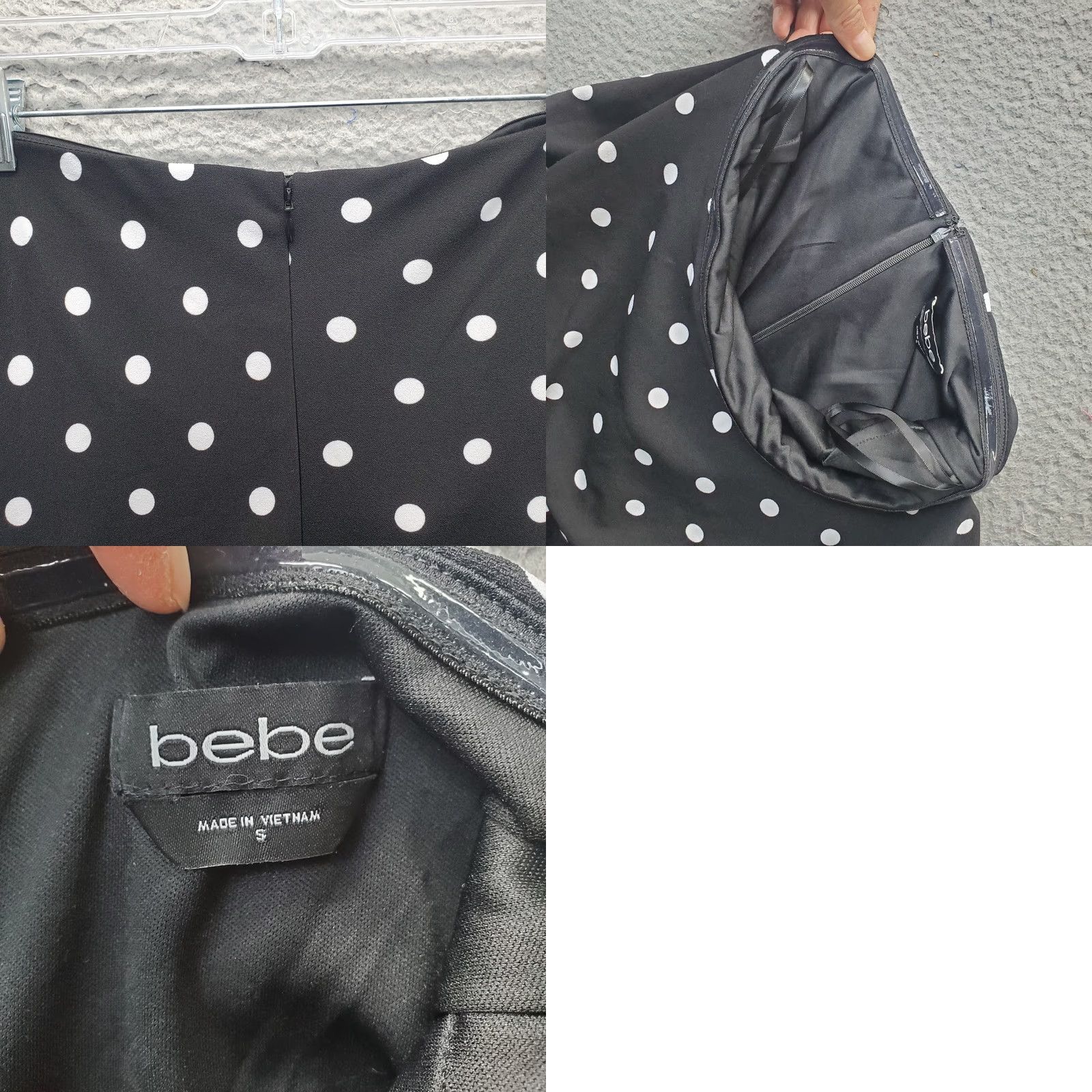 Bebe bebe Strapless Dress Women S Multicolor Polka Dot Lined Off The Shoulder Back Zip Womens Size S Size S / US 4 / IT 40 - 8 Thumbnail