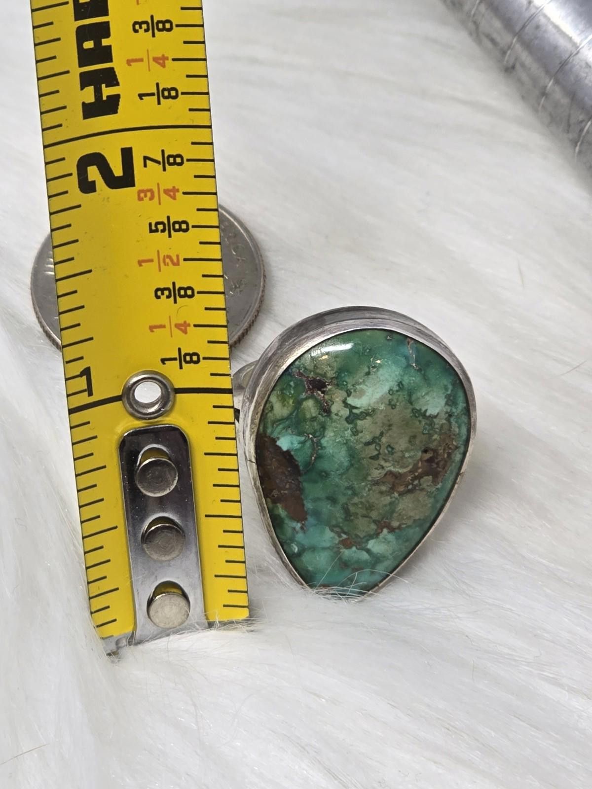 Sterling Silver Herbert Tsosie Royston Turquoise Ring Sz 6 Sterling Size ONE SIZE - 3 Thumbnail