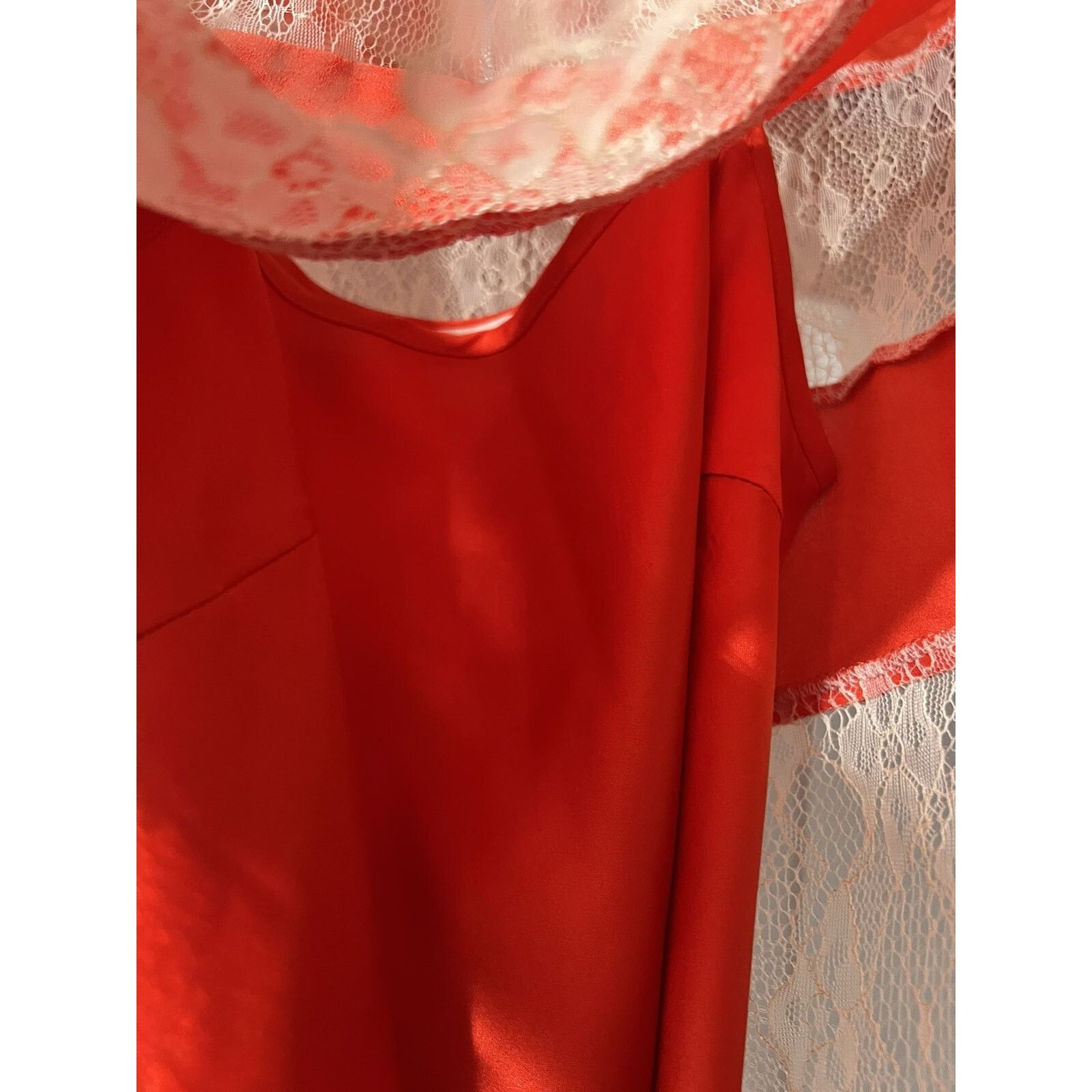& Other Stories M.M.Couture Italy Women 100% Silk blouse Red Top S A001987 Size S / US 4 / IT 40 - 6 Thumbnail