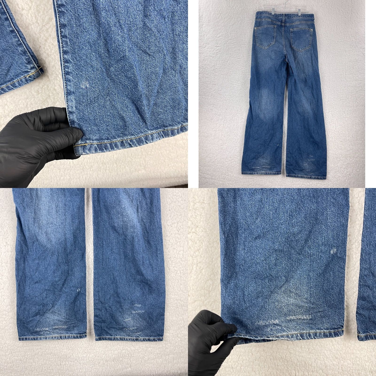 Vintage VINTAGE Anthropologie Pilcro Joey High Rise Straight Jeans Womens 31 Destroyed Denim Size 24" / US 00 / IT 34 - 9 Thumbnail