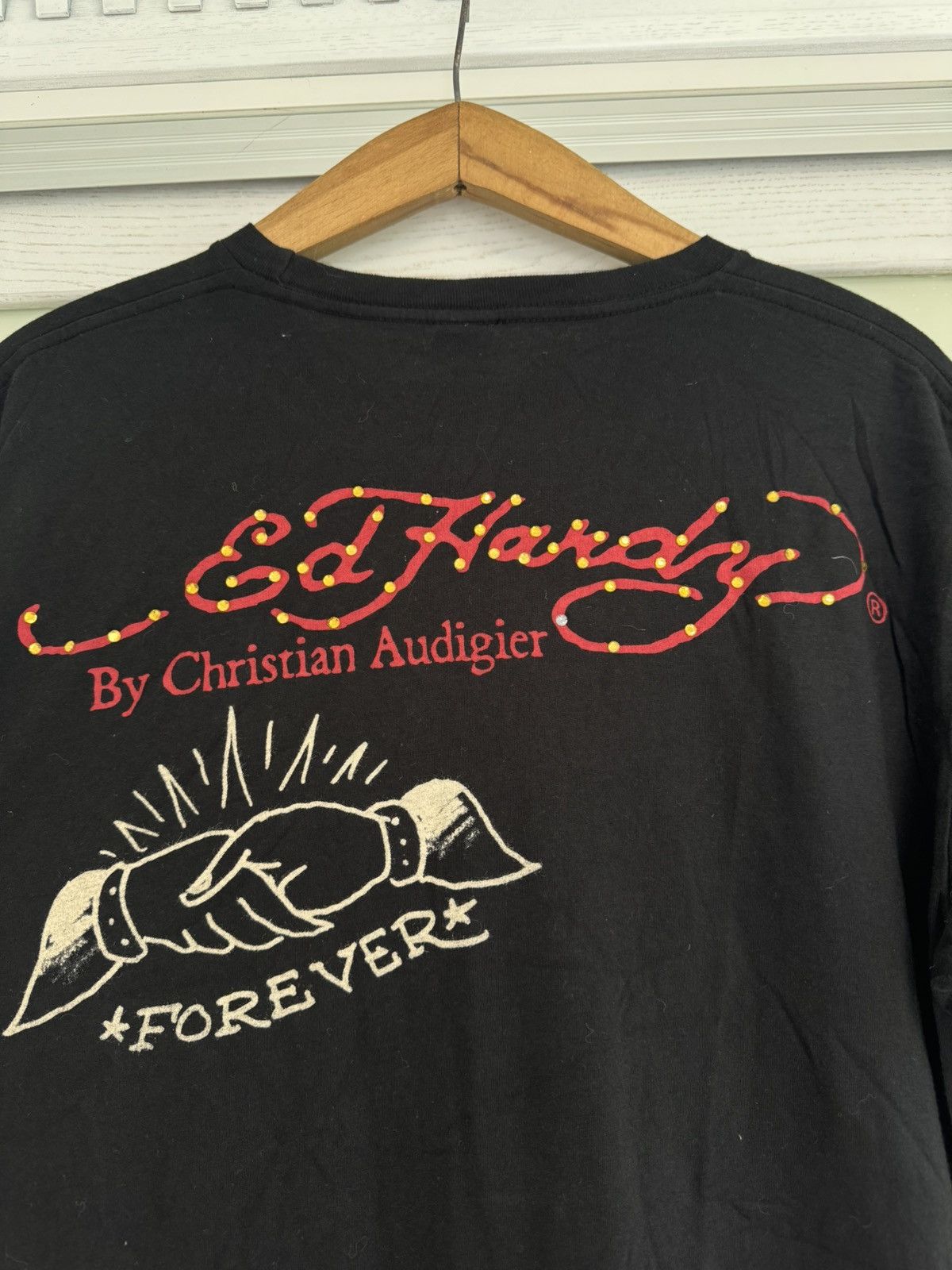 Ed Hardy Ed Hardy by Christian Audigier Y2K Bulldog Tattoo AOP Tee Size US L / EU 52-54 / 3 - 8 Thumbnail