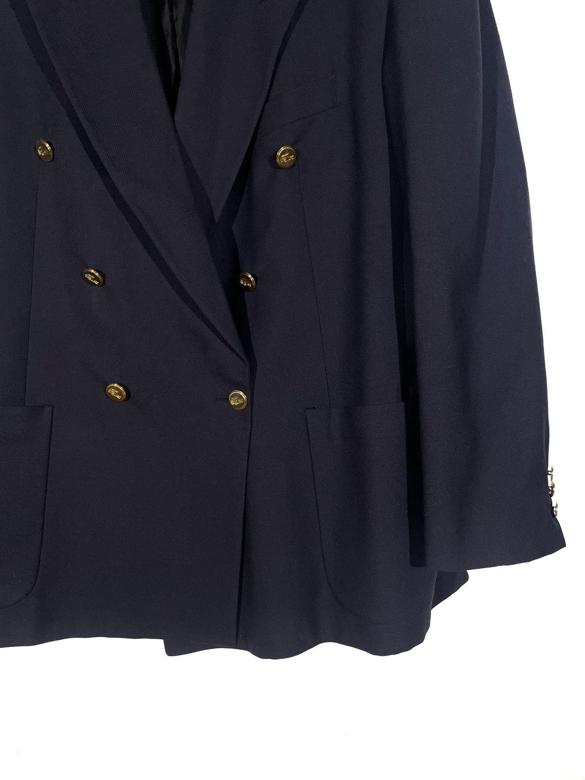 Lacoste Vintage Double-Breasted Blazer Gold Button 54/XL