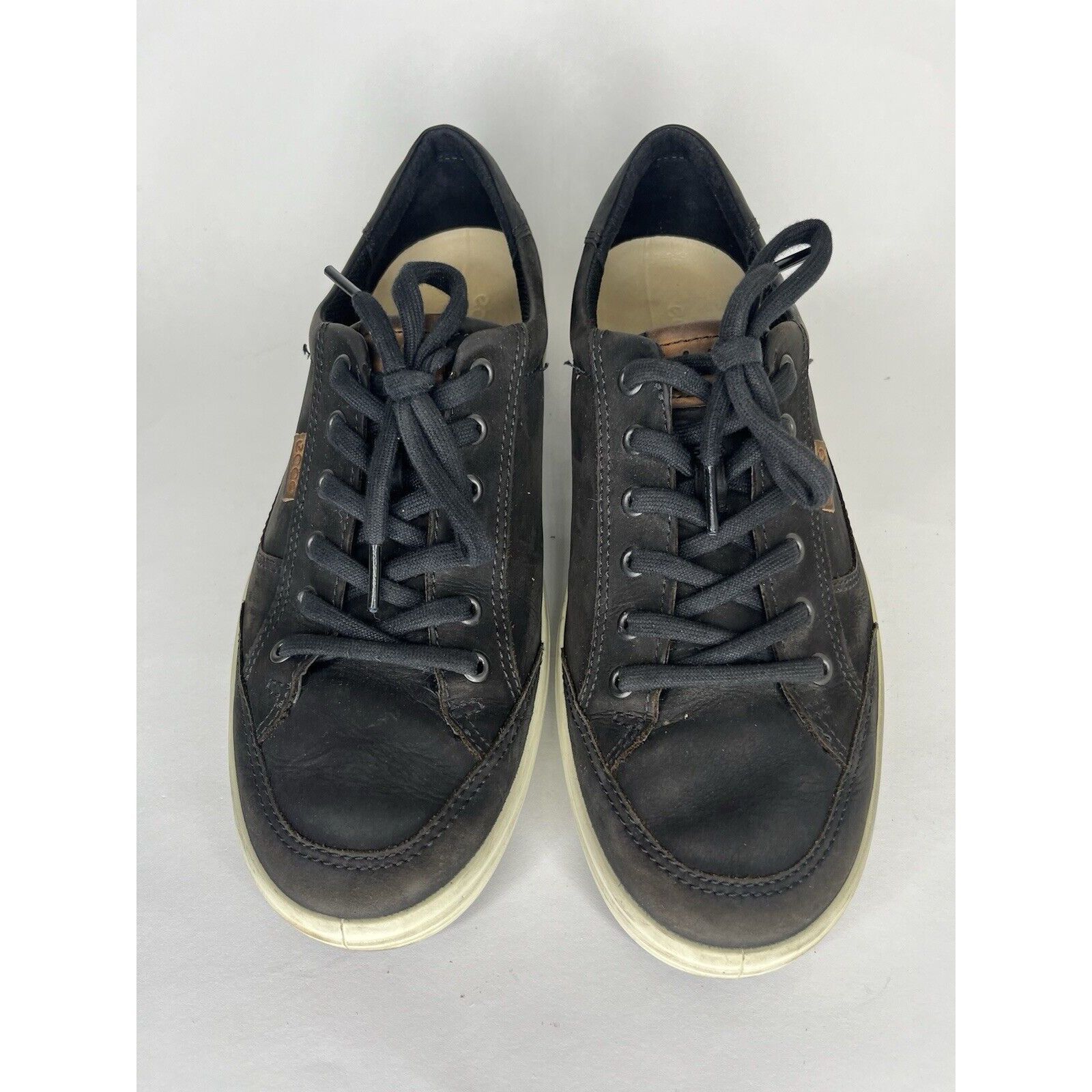 Ecco Ecco Shoes Lace Up Sneakers Men Size 44 US 10.5 Black Leathe Size US 10.5 / EU 43-44 - 7 Thumbnail