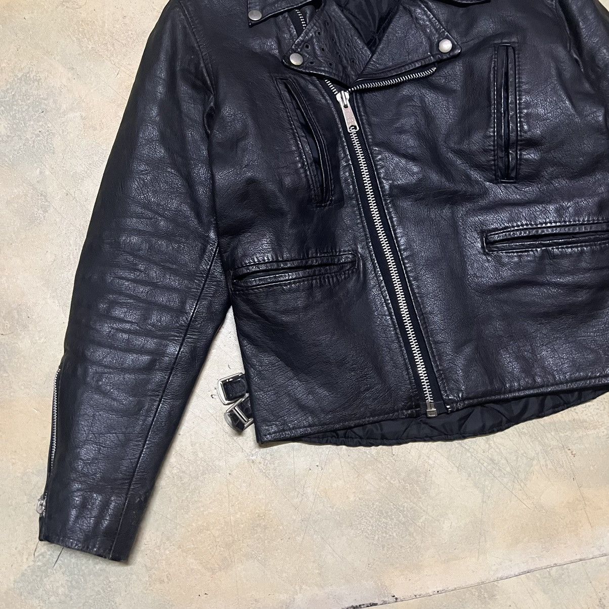 Japanese Brand Vintage Double Collar Punk Leather Jacket Size US XS / EU 42 / 0 - 4 Thumbnail