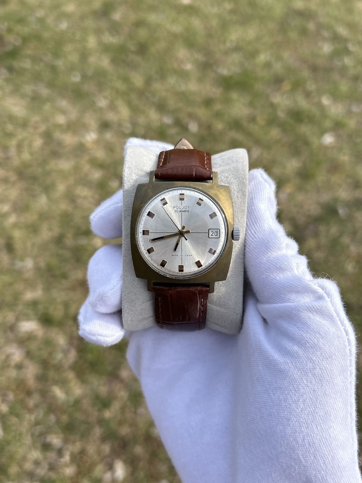 Vintage Watch Poljot Automatic Mechanical Soviet Ussr 1980S in Silver, Men's