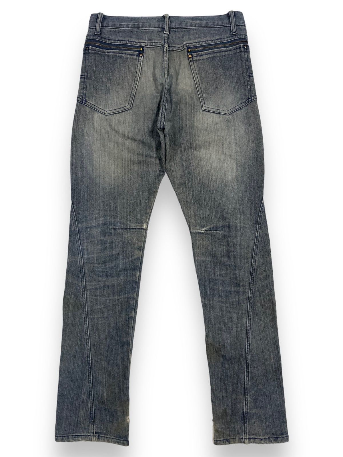 Seditionaries Vintage Japanese Brand Twisted Leg Distressed Grunge Jeans Size US 32 / EU 48 - 2 Thumbnail