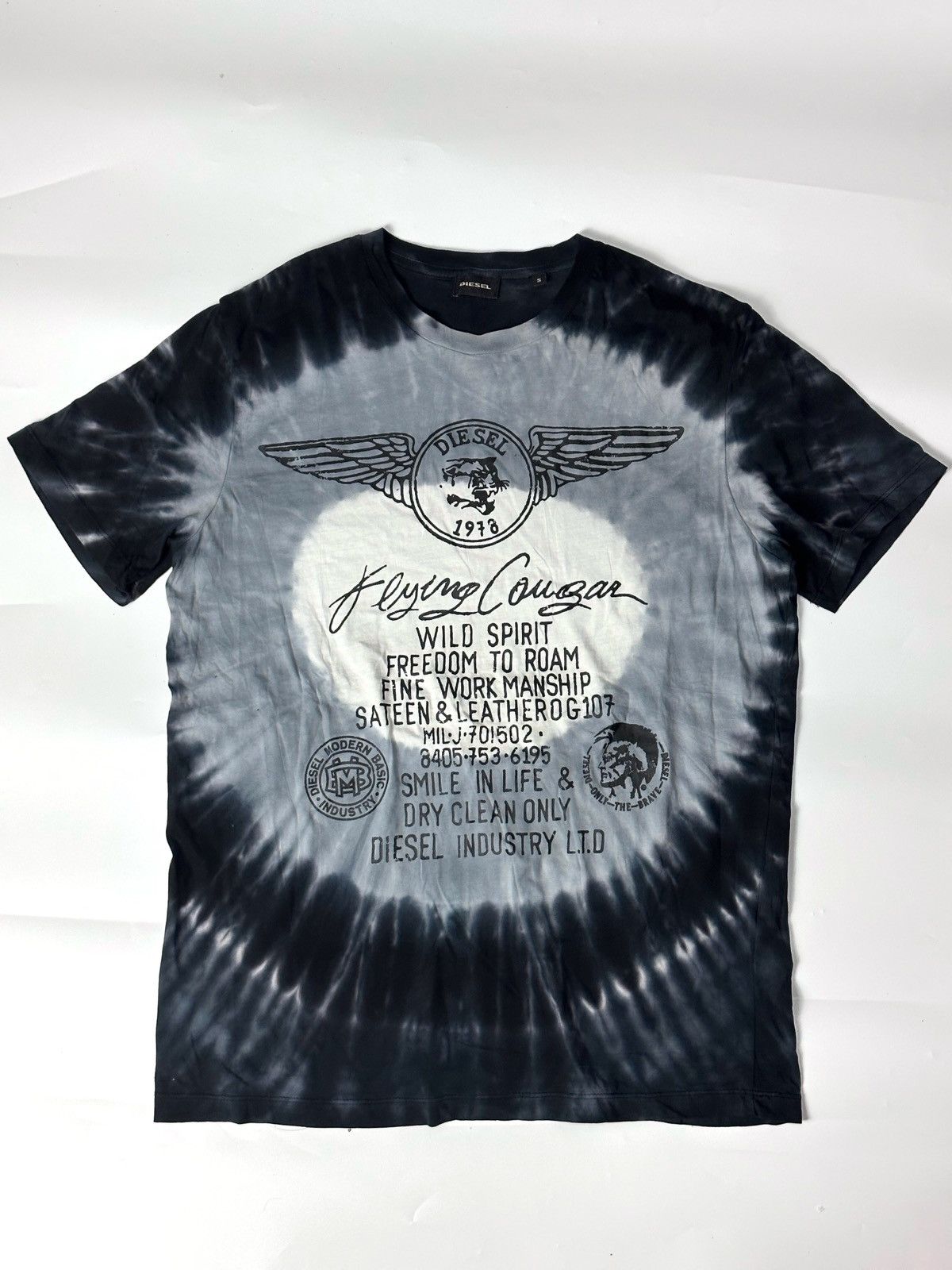 image of Hysteric Glamour x If Six Was Nine Diesel Wings Poem Tees Japanese Style in Tie Dye (Size Medium)