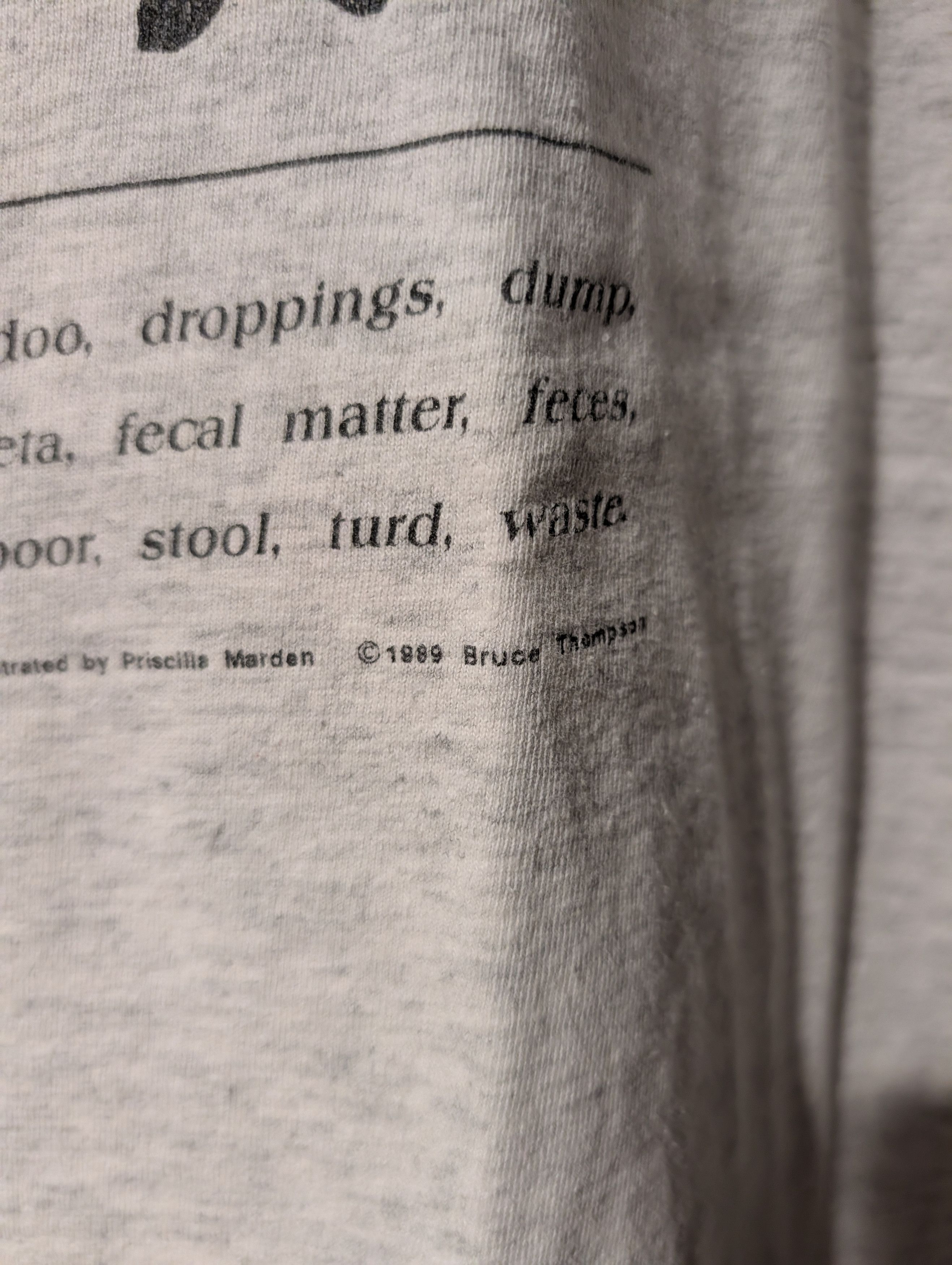Arts & Science Vintage 1989 Animal Scat Poop Identification T-Shirt USA Size US XL / EU 56 / 4 - 3 Thumbnail
