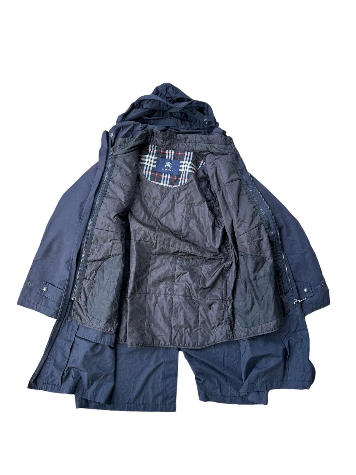 Burberry Burberry long coat hooded Size US L / EU 52-54 / 3 - 3 Thumbnail