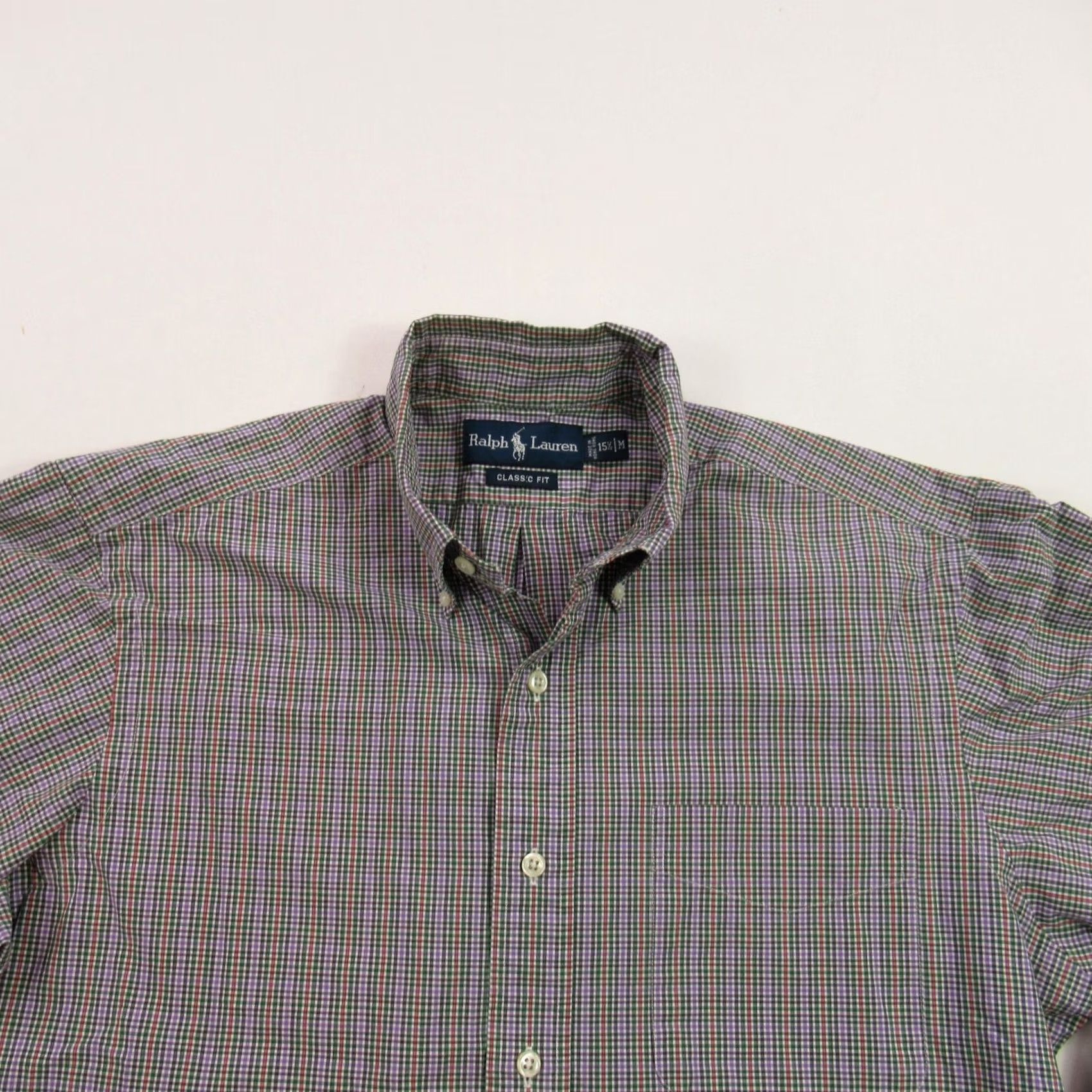 Polo Ralph Lauren Polo Ralph Lauren Shirt Mens 15.5 Long Sleeve Button Front Pony Medium Cotton Plaid Dress Casual Shirt Womens? Size US L / EU 52-54 / 3 - 2 Thumbnail