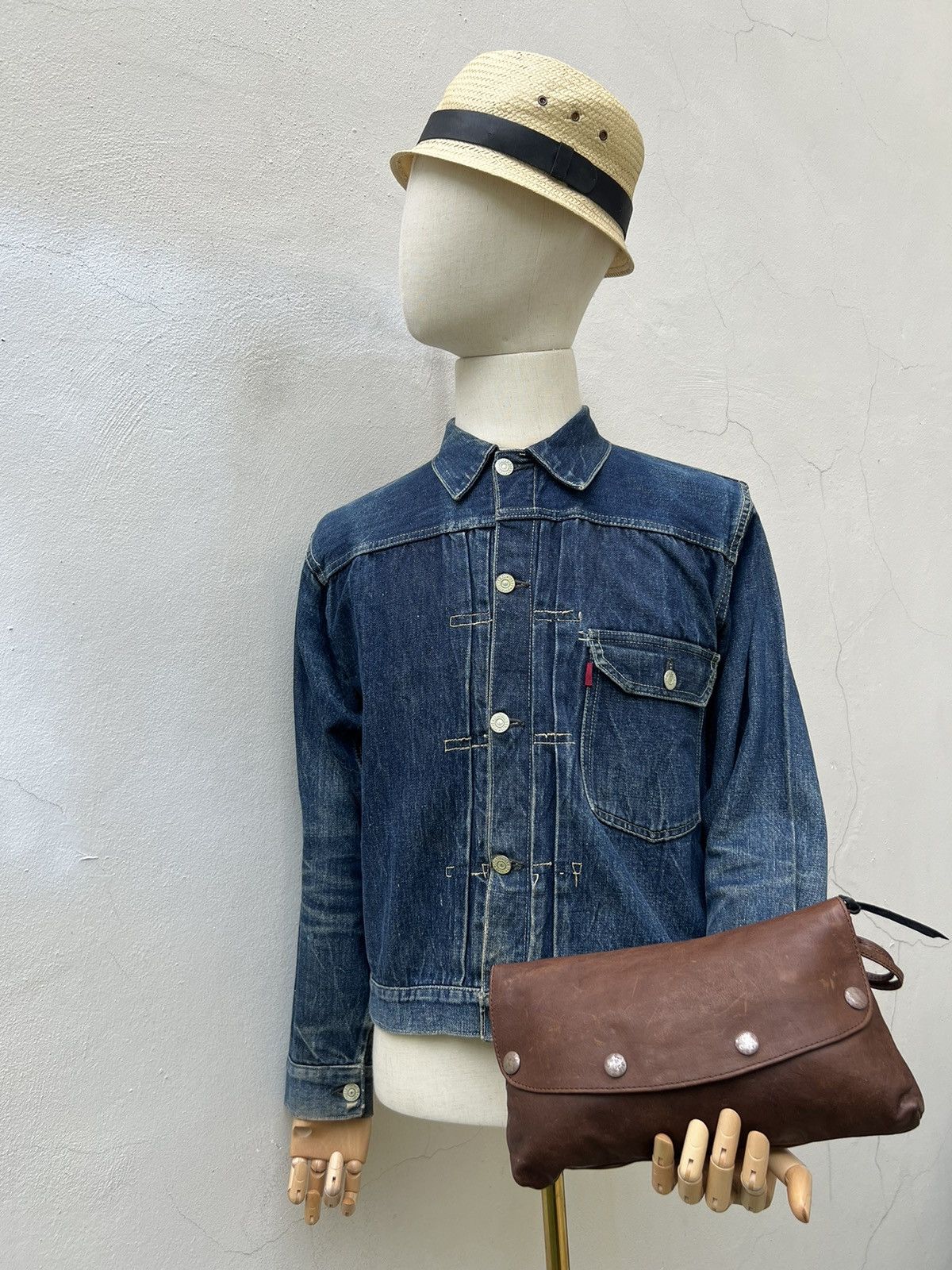 Far Eastern Enthusiast Japan Patina Leather Clutch Bag