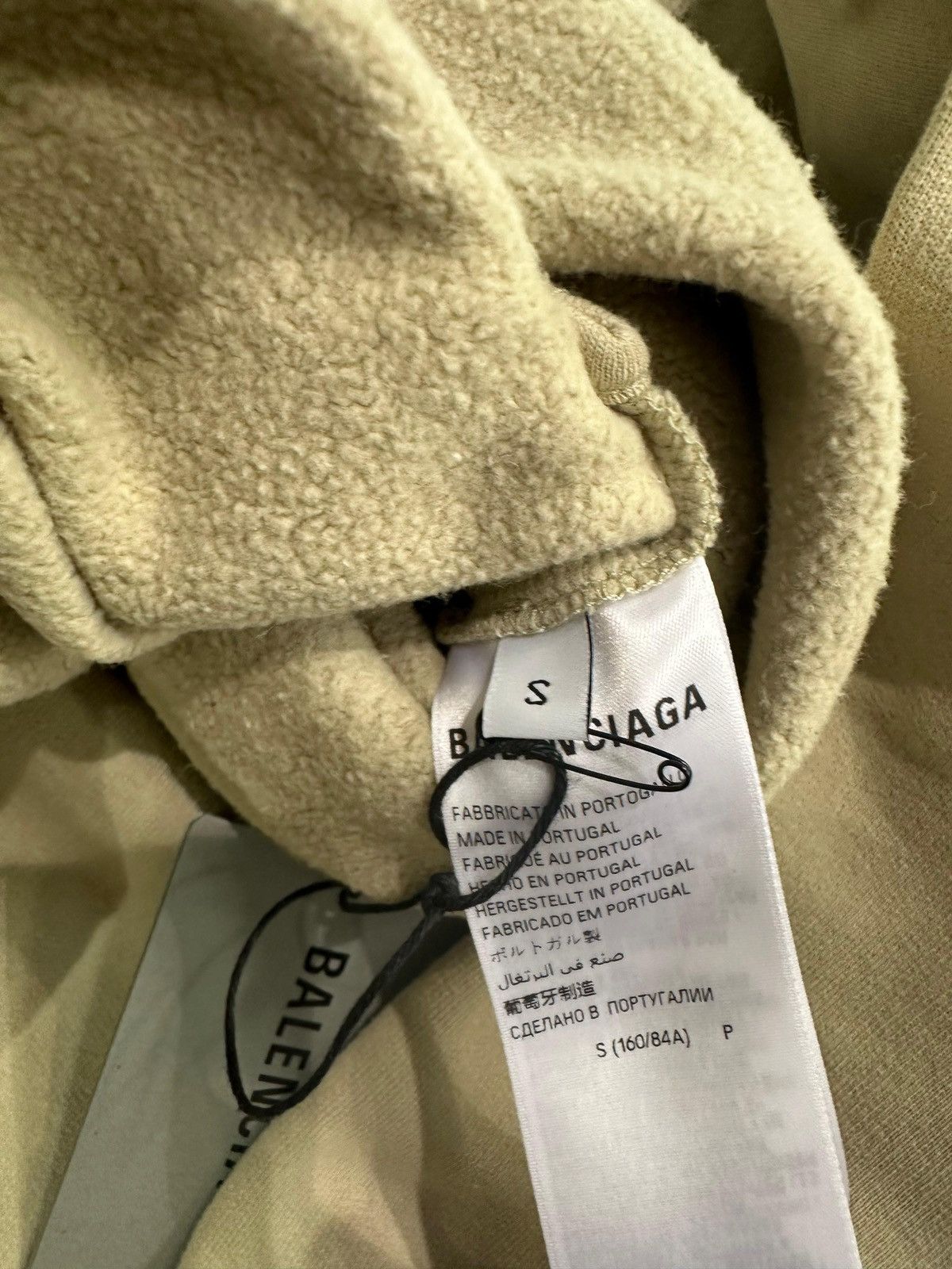 Balenciaga BALENCIAGA - New Tape type Hoodie Beige Size US S / EU 44-46 / 1 - 3 Thumbnail