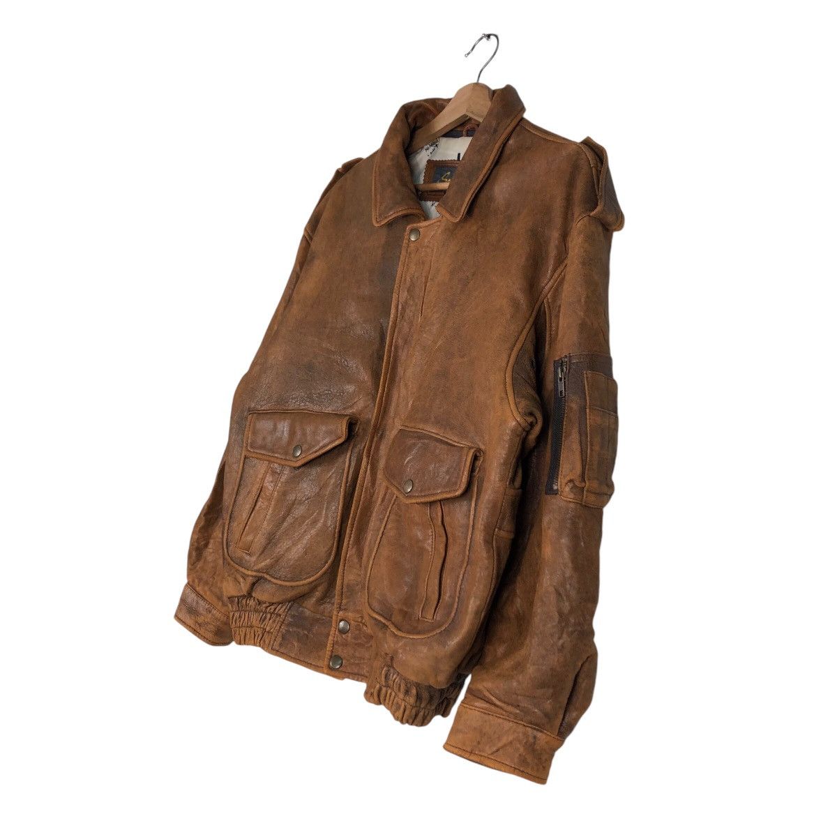 Japanese Brand 📌Vintage Military Design Leather Jacket SoffIce Full Print Size US L / EU 52-54 / 3 - 3 Thumbnail