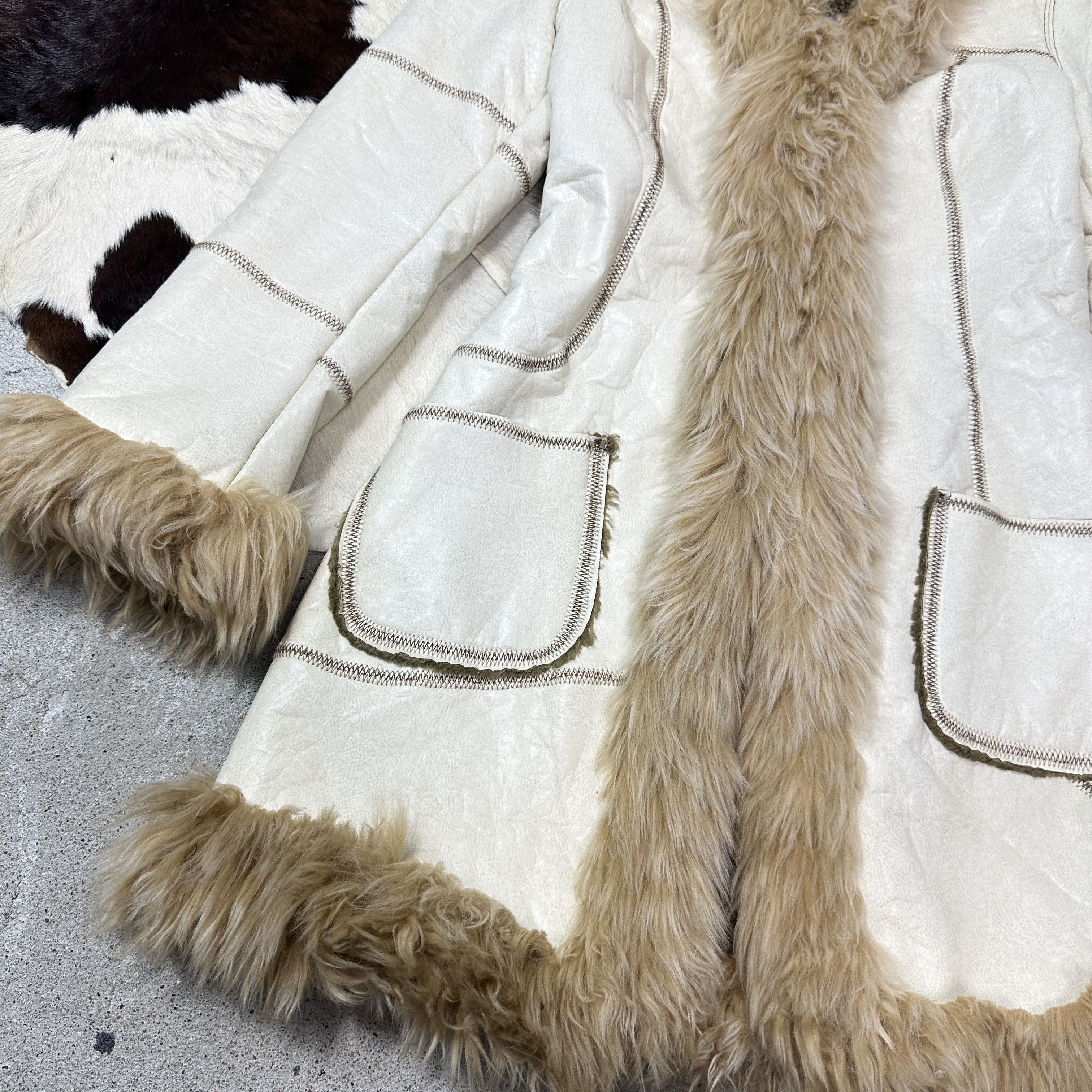 Miss Sixty Vintage Maxi Faur Fur Penny Lane Afghan Miss Sixty Coat Y2K Size S / US 4 / IT 40 - 7 Thumbnail