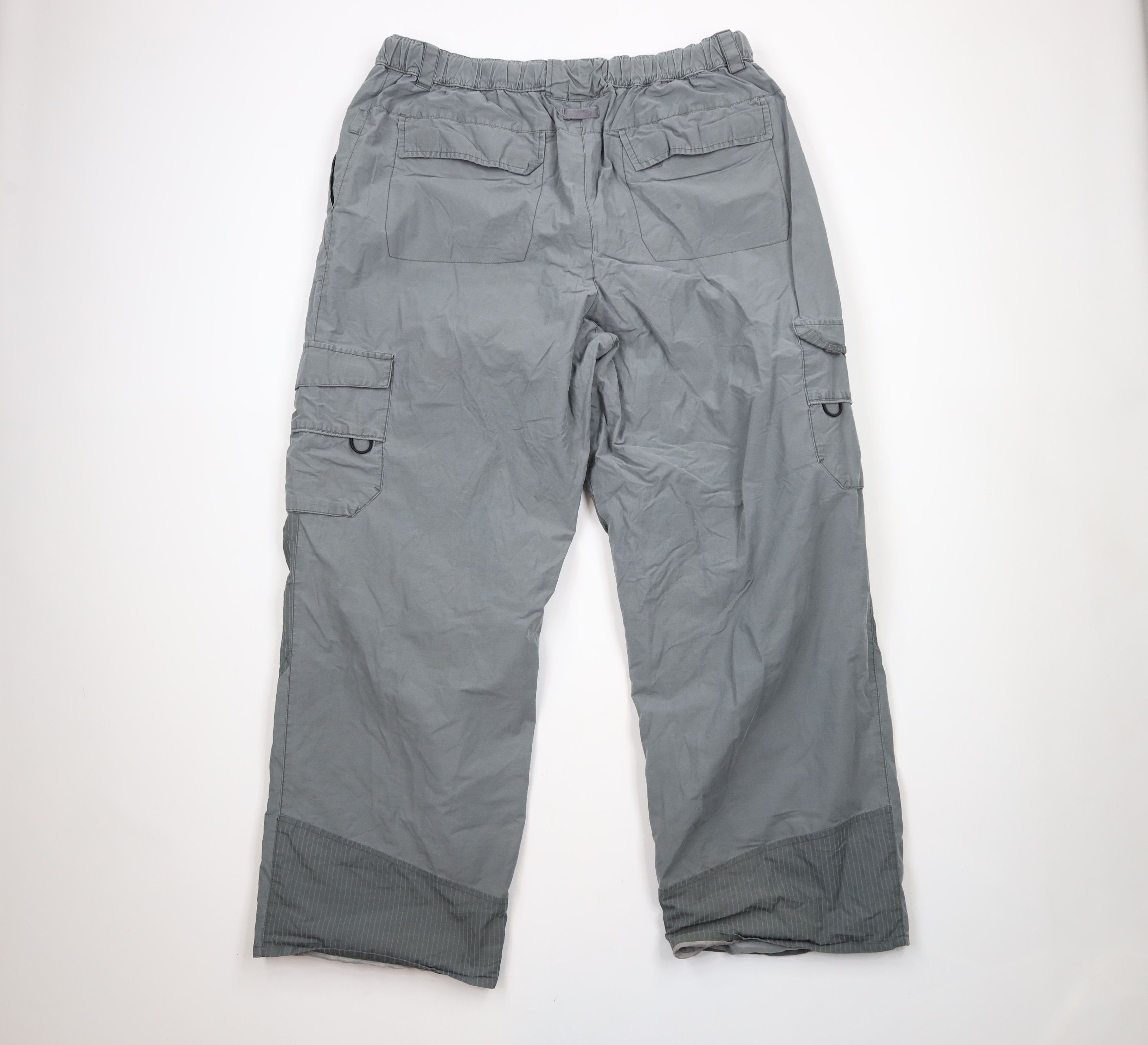 Vintage Vintage 90s Streetwear Lined Belted Wide Leg Pants Gray Size US 38 / EU 54 - 8 Thumbnail