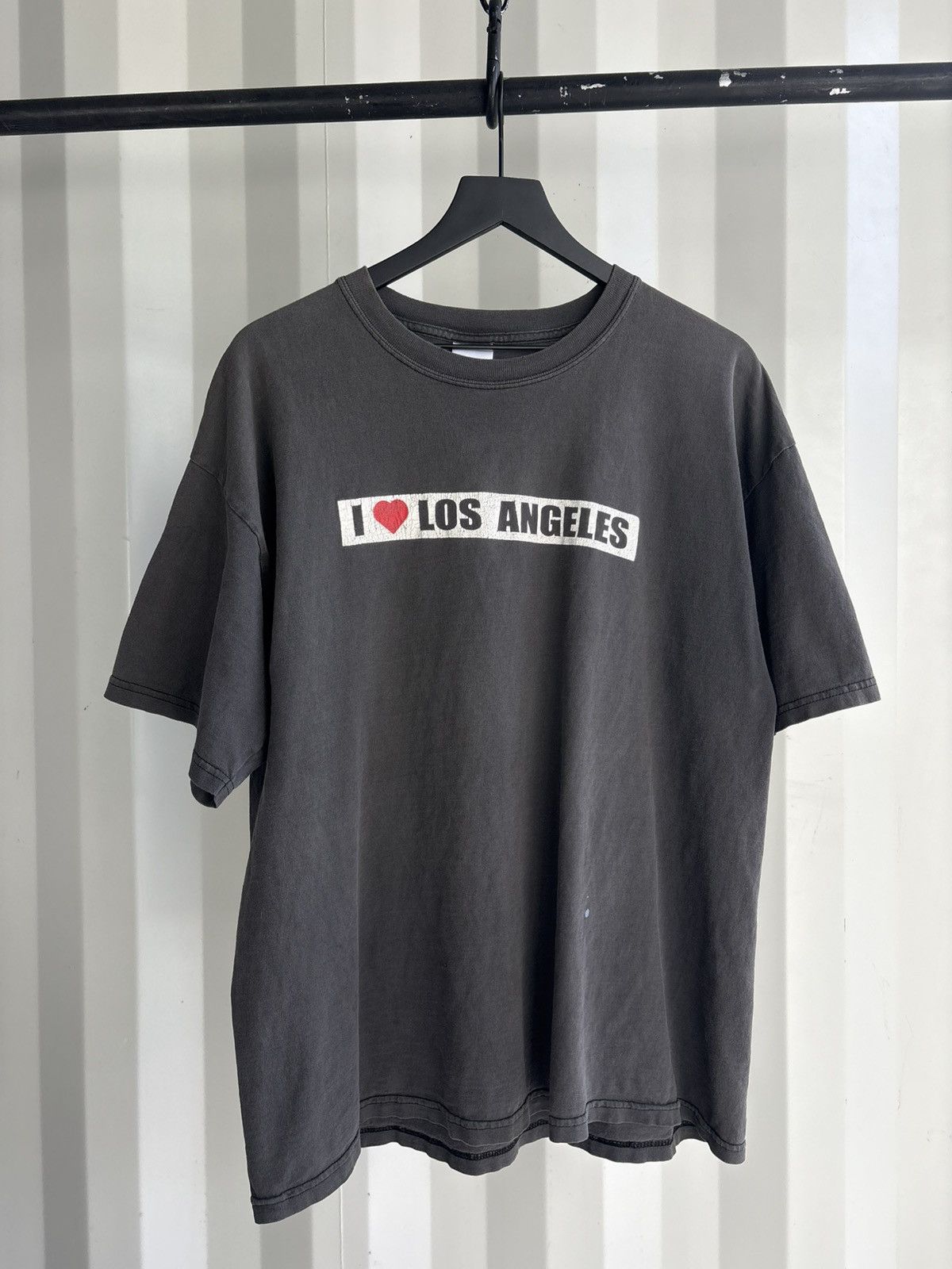 Vintage Vintage I Love LA Faded Distressed Shirt GRUNGE Band Size US XL / EU 56 / 4 - 1 Thumbnail