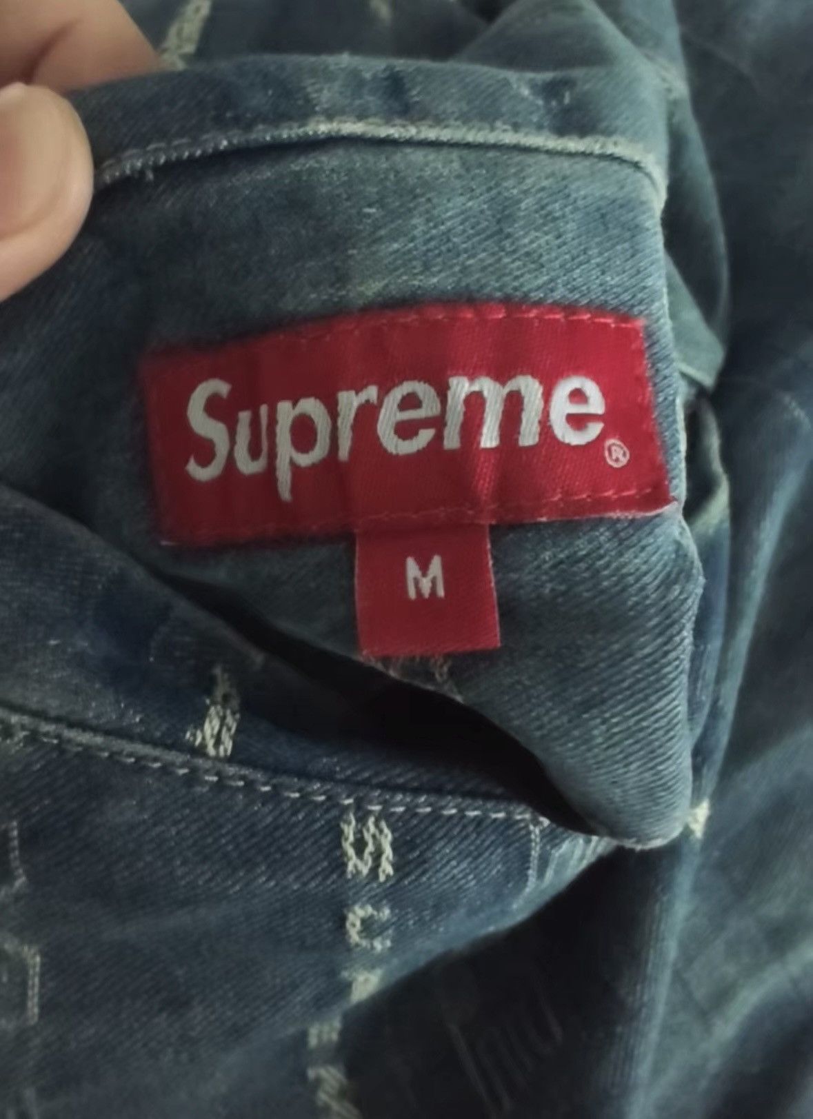 Supreme FW19 Supreme Reversible Dimensions Logo Denim Work Jacket Size US M / EU 48-50 / 2 - 2 Thumbnail