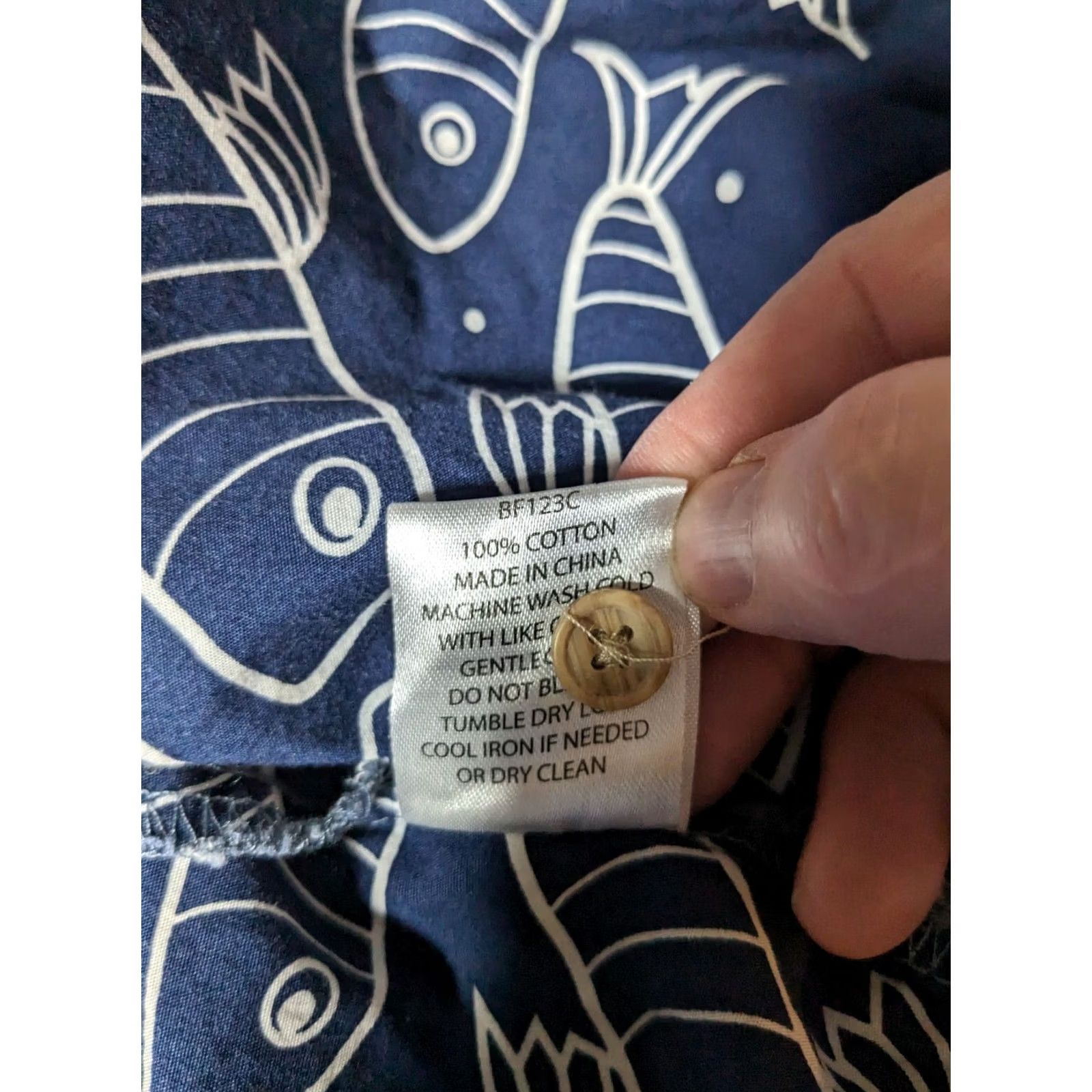 Paradise Barefoot In Paradise Men Button-Up Shirt XL Blue FISH AOP Cardigan? Size US XL / EU 56 / 4 - 5 Thumbnail