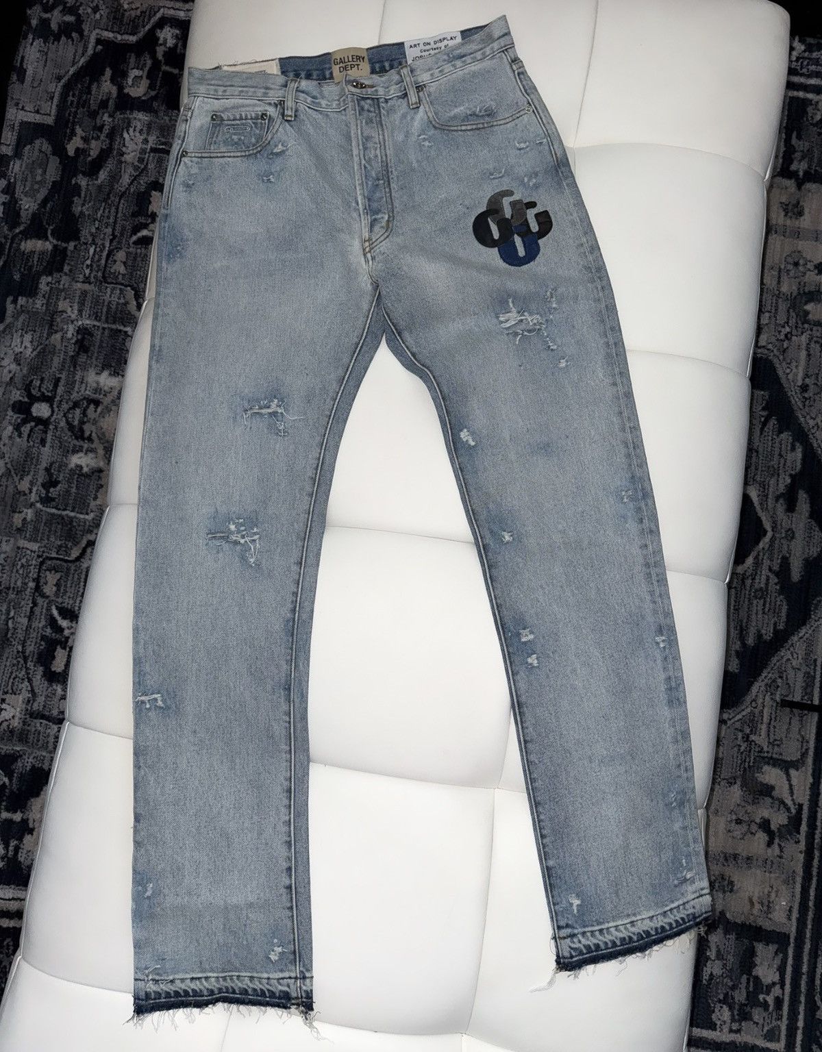Gallery Dept. G patch distressed jeans Size US 34 / EU 50 - 2 Thumbnail