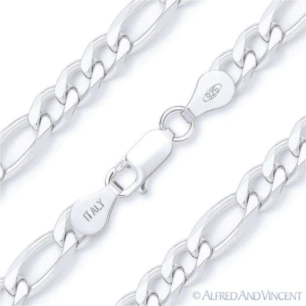 Other 5.5mm Figaro / Figaroa Link Italian Chain Bracelet 7" Size ONE SIZE - 1 Thumbnail