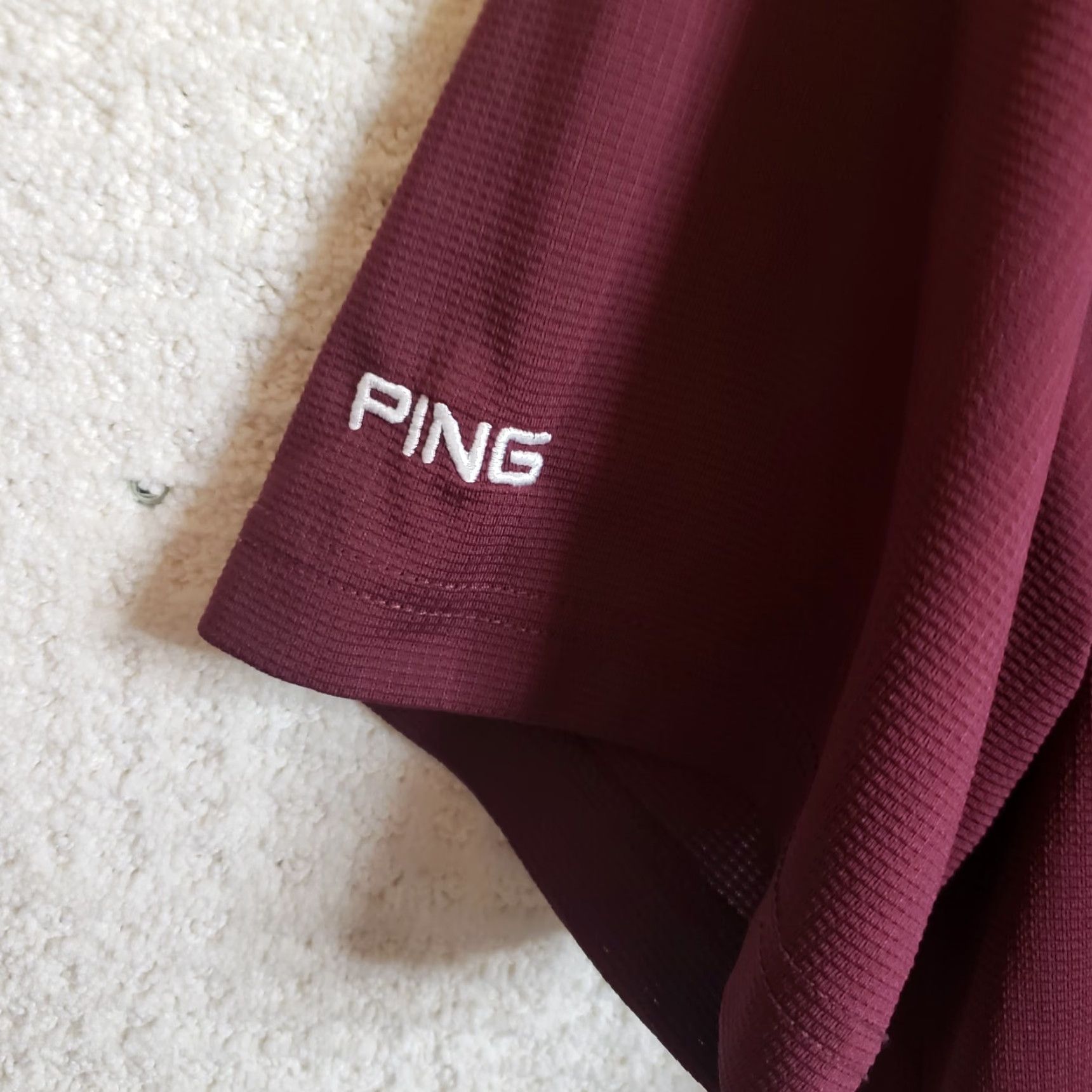 Vintage Ping Sensor Cool Polo Shirt L Men’s Garnet Maroon U MASS Logo On Chest Short Sleeve Golf Shirt Size US L / EU 52-54 / 3 - 6 Thumbnail