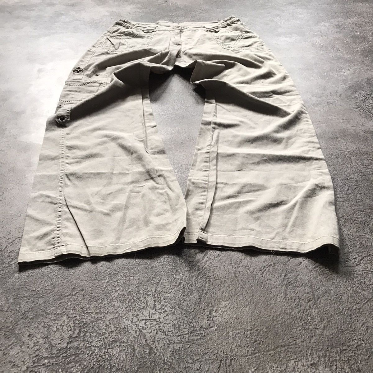 Vintage Vintage 90s Baggy Cargo Pants Parachute Khaki Streetwear 30 Size 30" / US 8 / IT 44 - 1 Thumbnail