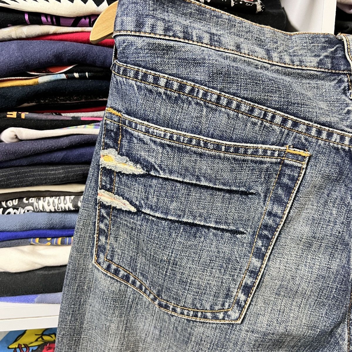 Japanese Brand VTG TAKEO KIKUCHI PATCHWORK JEAN Size US 36 / EU 52 - 9 Thumbnail
