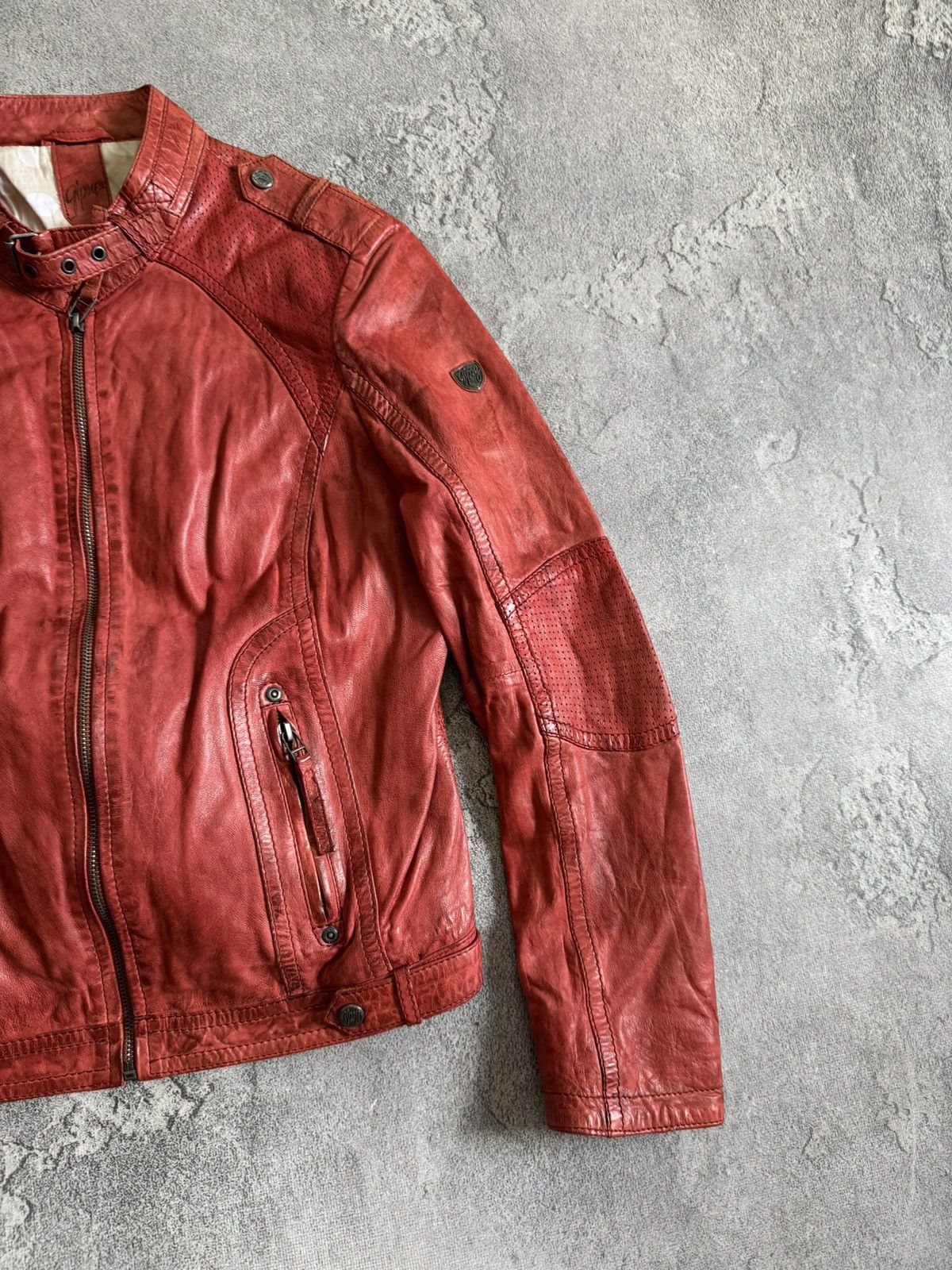 Other Gipsy avantgarde leather biker jacket opium punk retro 90s Size L / US 10 / IT 46 - 11 Thumbnail