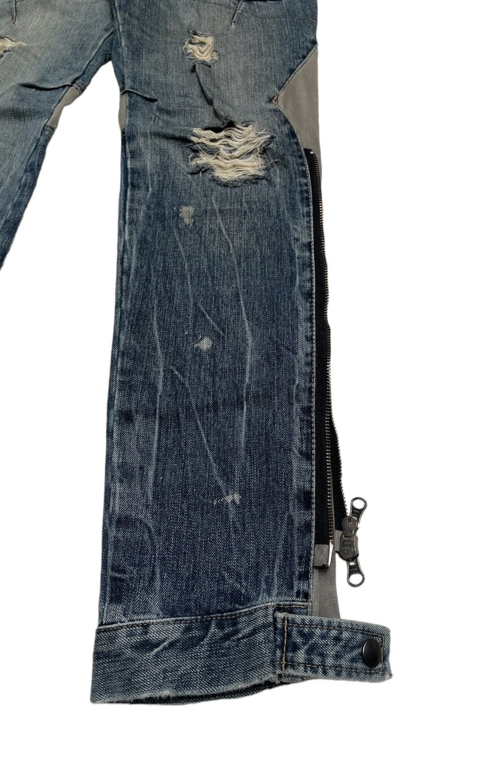 14th Addiction × Le Grande Bleu (L.G.B.) × PPFM Rare Design Vintage Brand PPFM Tactical Jeans 1990s Size US 31 - 7 Thumbnail