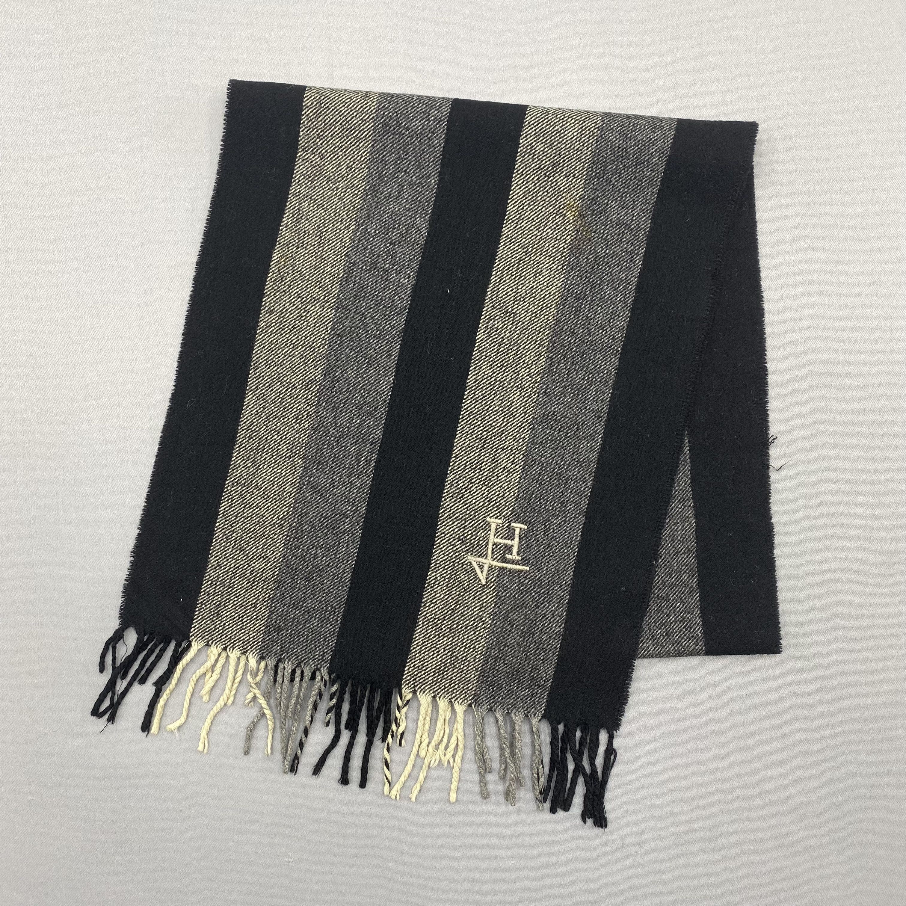 Japanese Brand Vintage Scarf Muffler Wool Cashmere Scarves Size ONE SIZE - 3 Thumbnail