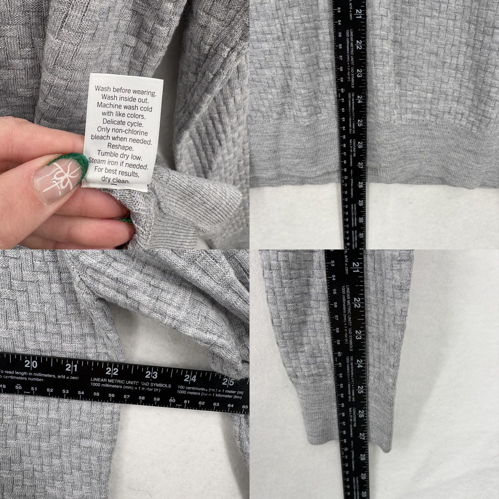 Apt. 9 APT 9 Sweater Mens Large Gray Merino Blend Long Sleeve Polo Knit Shirt Casual Shirt Size US L / EU 52-54 / 3 - 8 Thumbnail