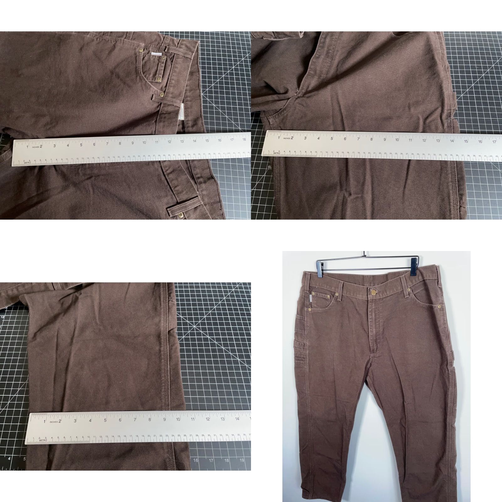 Carhartt Carhartt Pants Carpenter Regular 42 x 32 Brown Canvas Workwear Mens, 40 x 30 Inseam, 100% Cotton, Relaxed Fit, B174 DKB, Vintage No Size US 40 / EU 56 - 8 Thumbnail