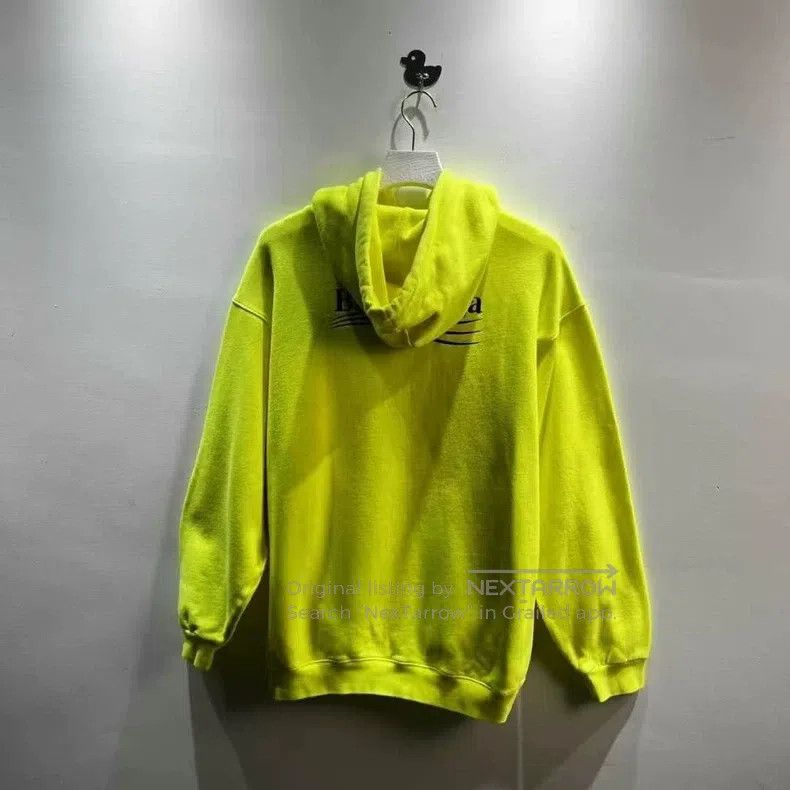 Balenciaga Balenciaga Coca-Cola Printed Logo Long Sleeve Hoodie Neon Size US M / EU 48-50 / 2 - 5 Thumbnail