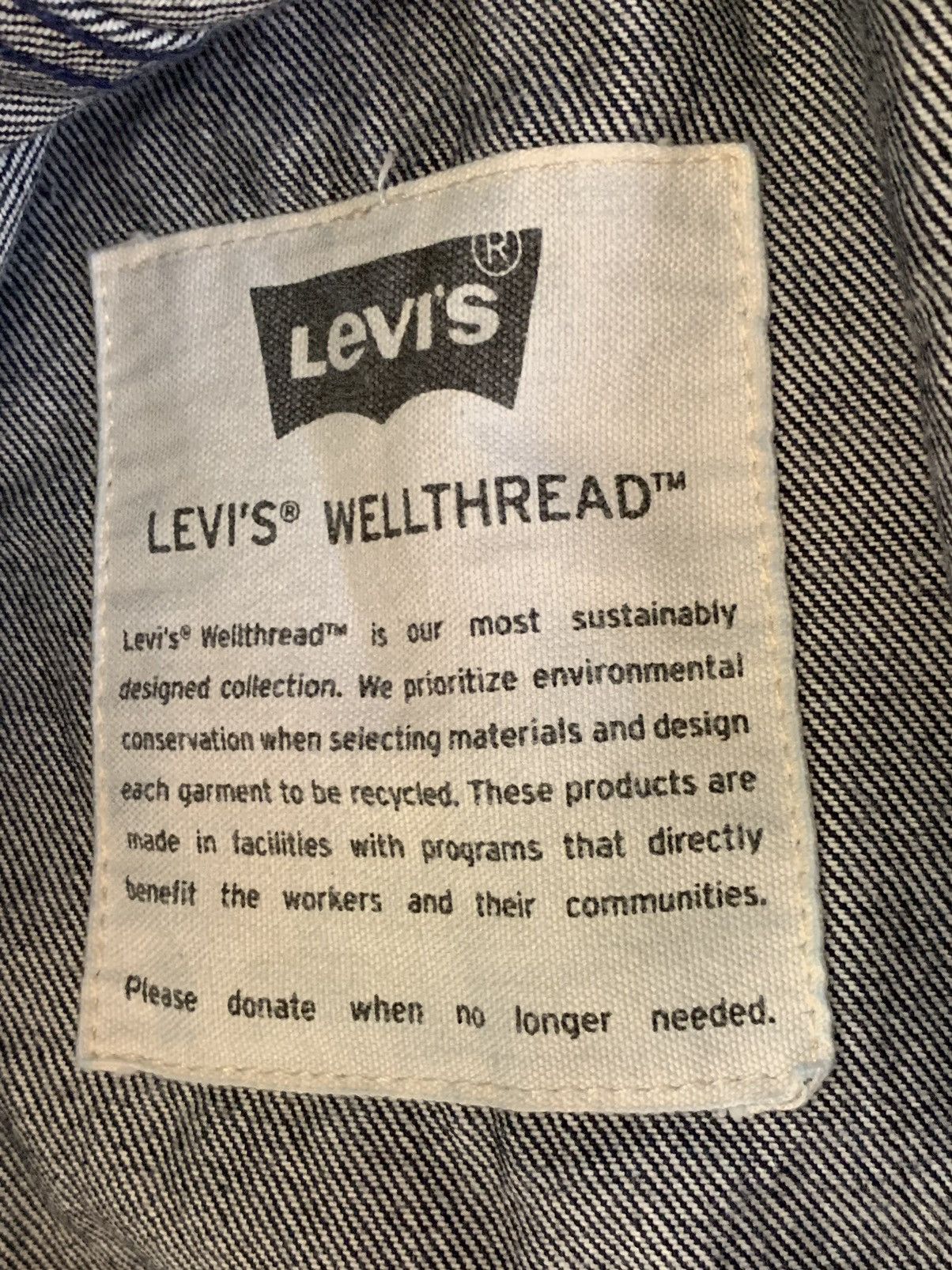 Designer × Levi's × Levi's Vintage Clothing RARE New Levi’s Big E WellThread Organic Cotton Denim Jacket Size S / US 4 / IT 40 - 7 Thumbnail