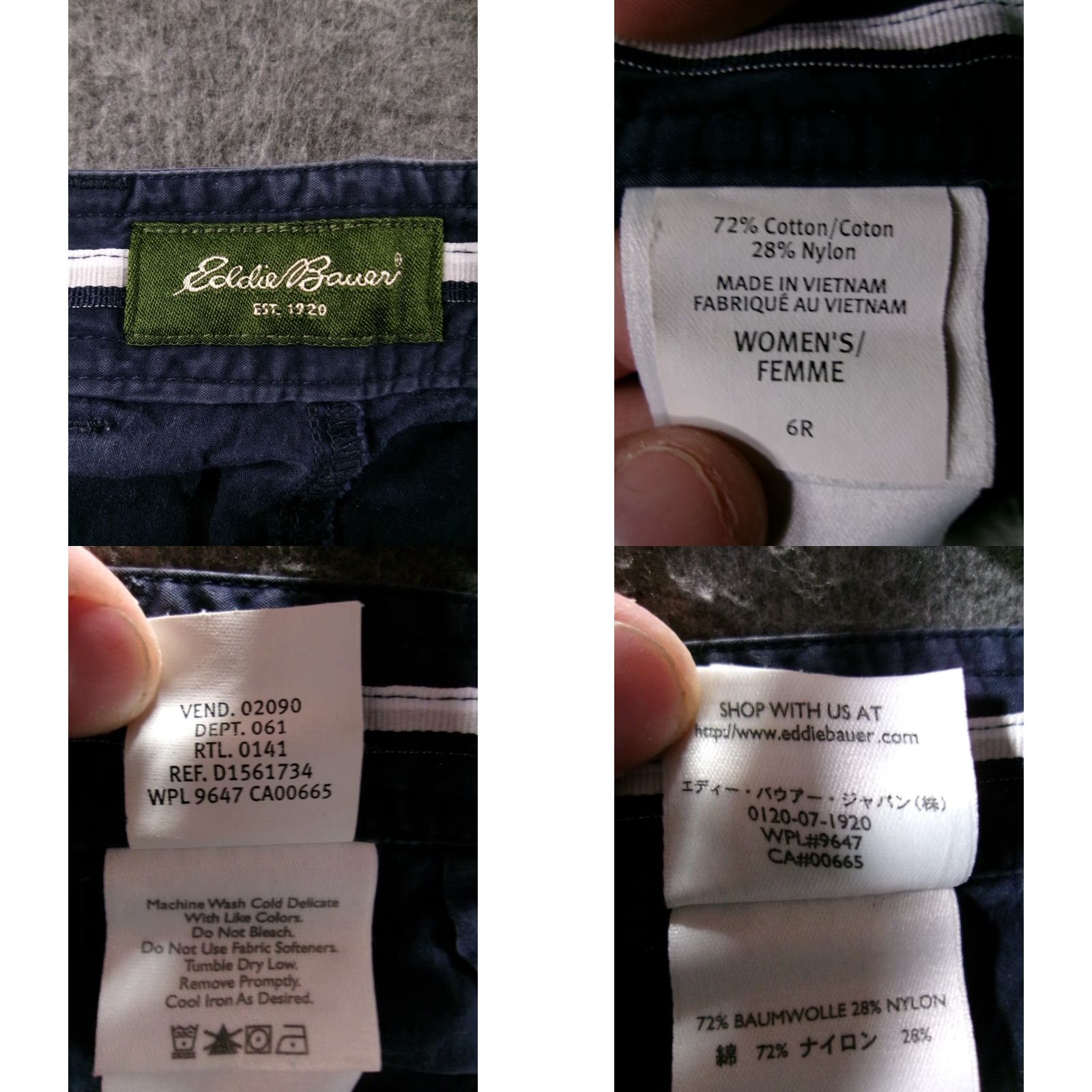 Eddie Bauer VINTAGE Eddie Bauer Pants Womens 6 Blue Capri Casual Hiking Comfort Drawstring Size 28" / US 6 / IT 42 - 8 Thumbnail