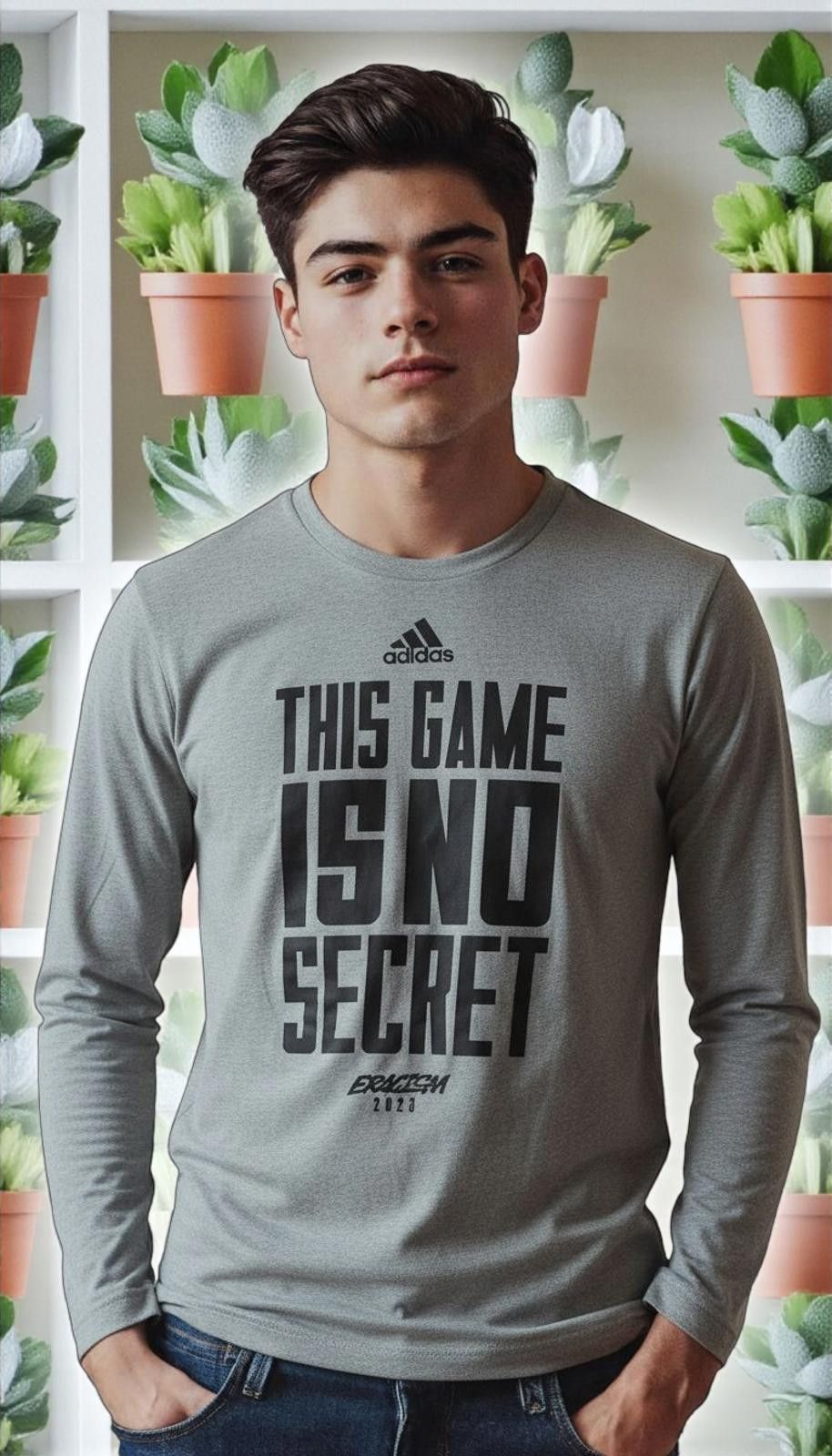 Adidas Adidas Men's Long Sleeve Activewear Top - Gray, Size Medium Size US M / EU 48-50 / 2 - 1 Thumbnail
